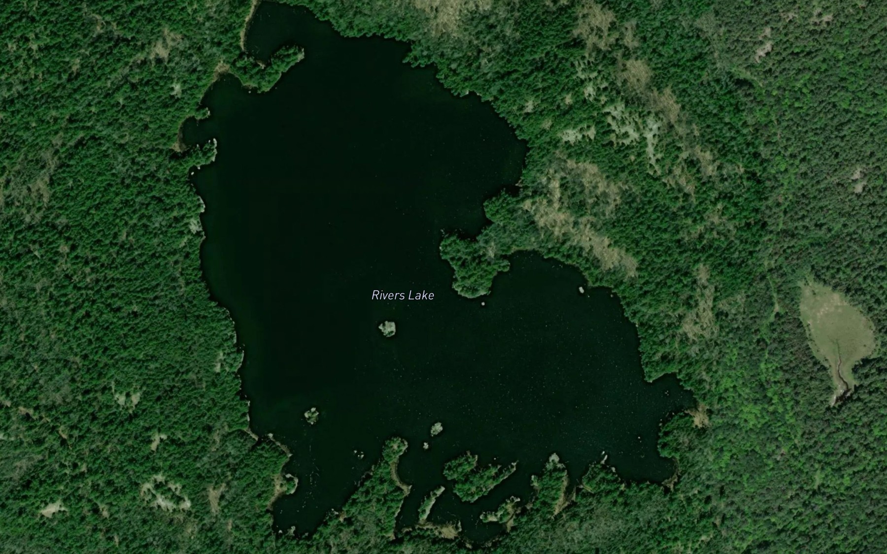 Satellite map of the Rivers Lake