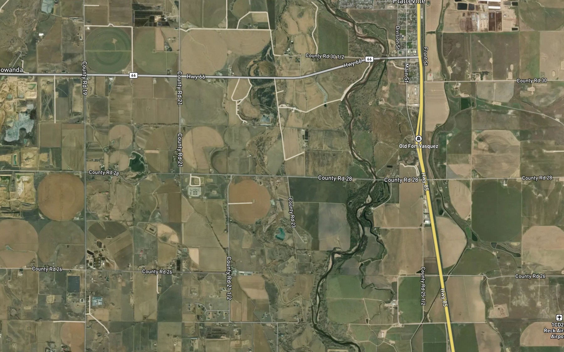 Satellite map of the Meadow Island Ditch Number 2
