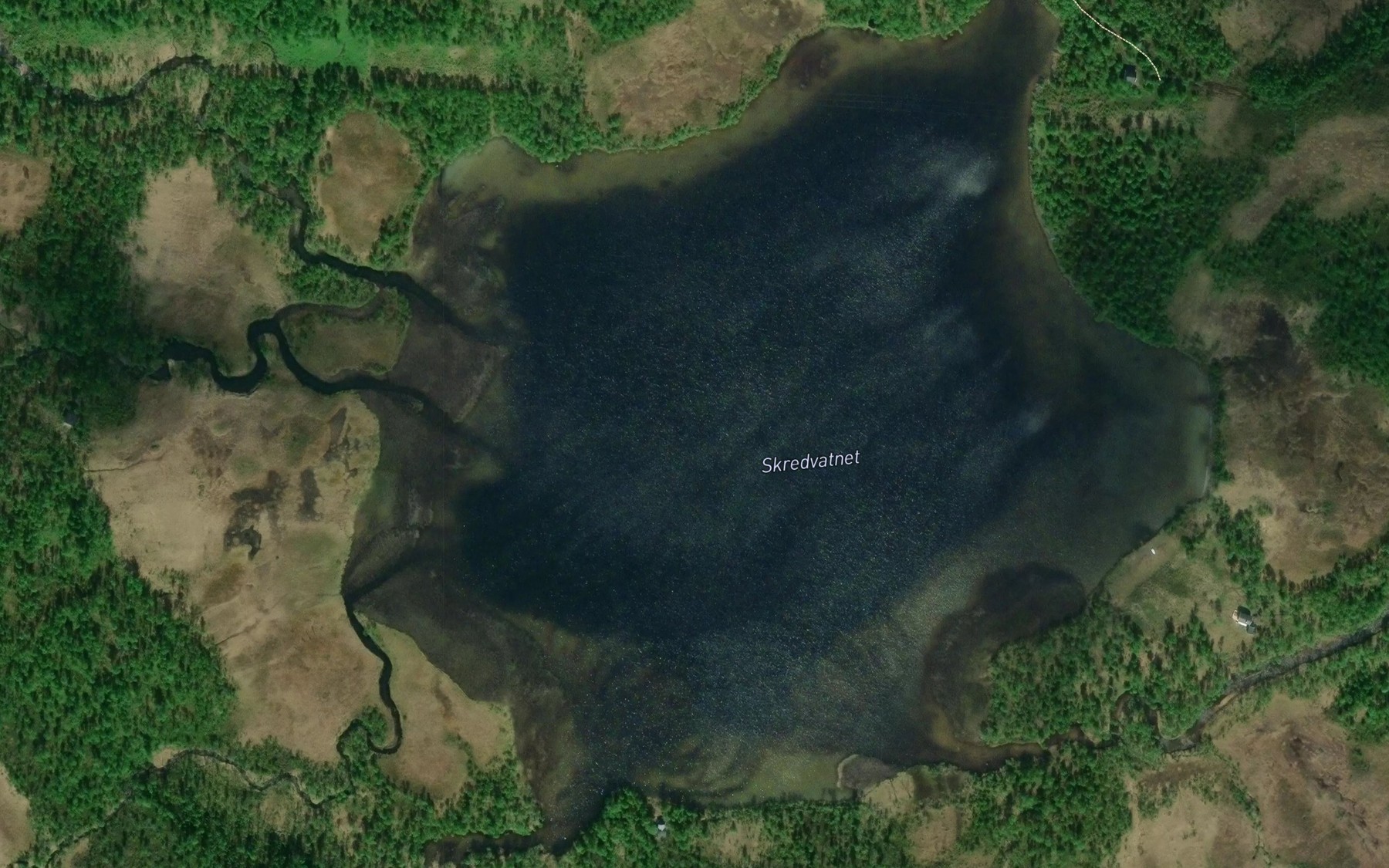 Satellite map of the Skredvatnet