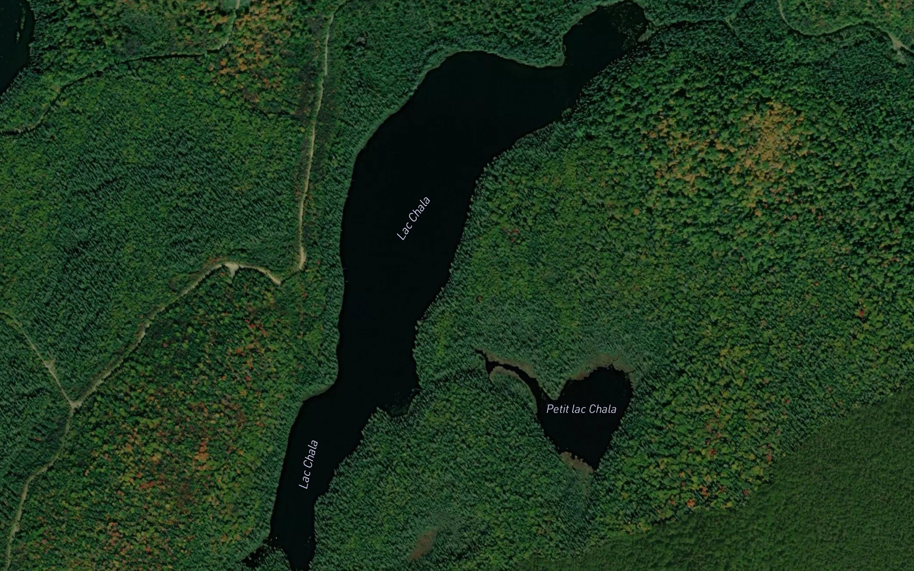 Satellite map of the Lac Chala
