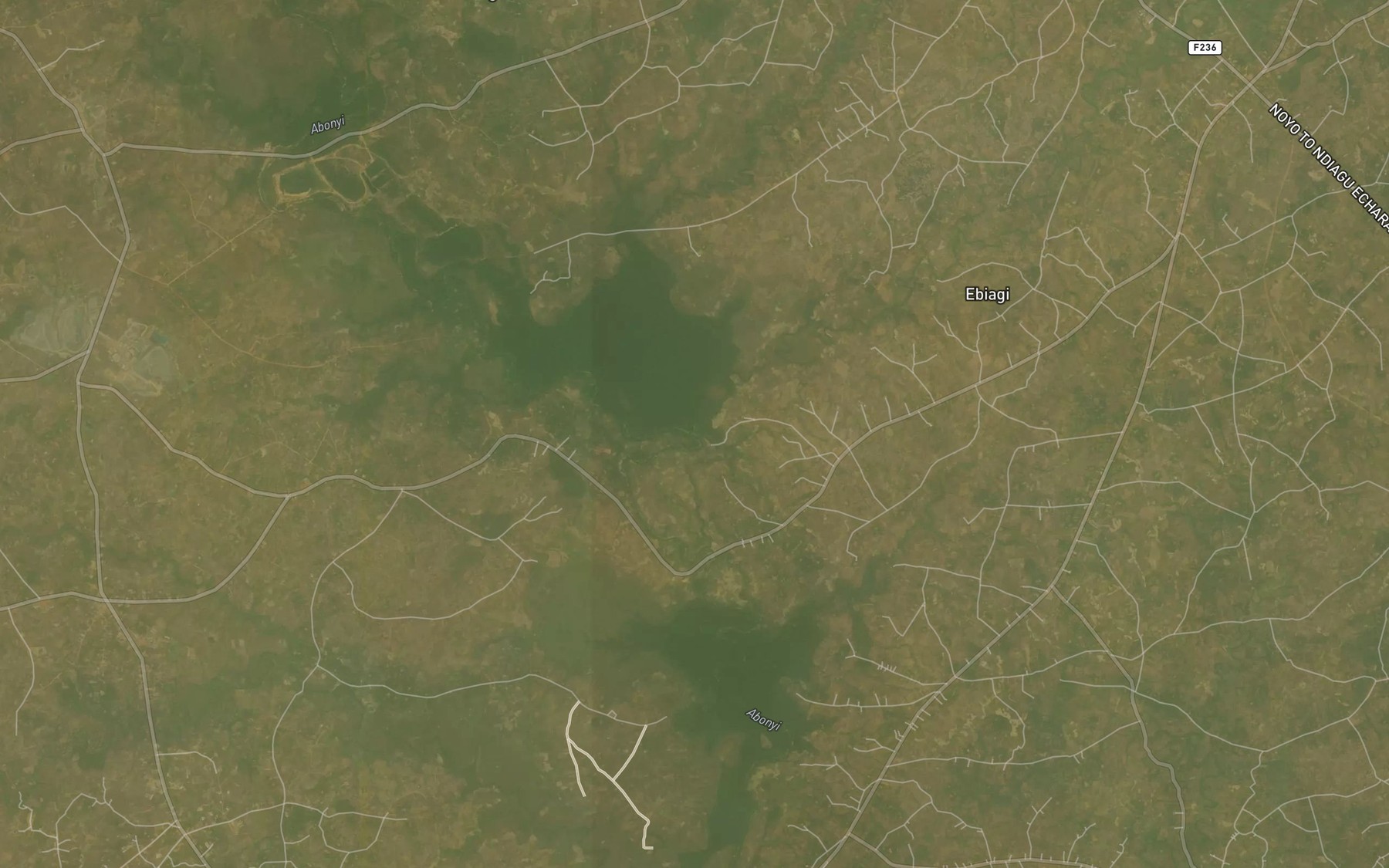 Satellite map of the River Akpara