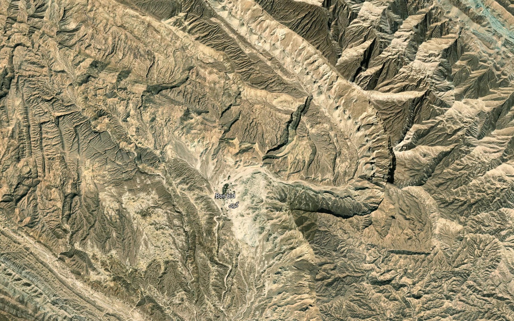 Satellite map of the Cheshmeh-ye Bon Bid