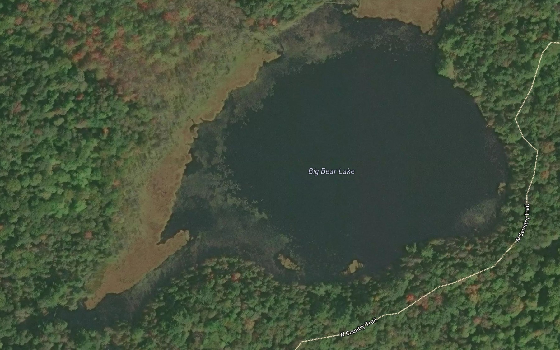 Satellite map of the Big Bear Lake