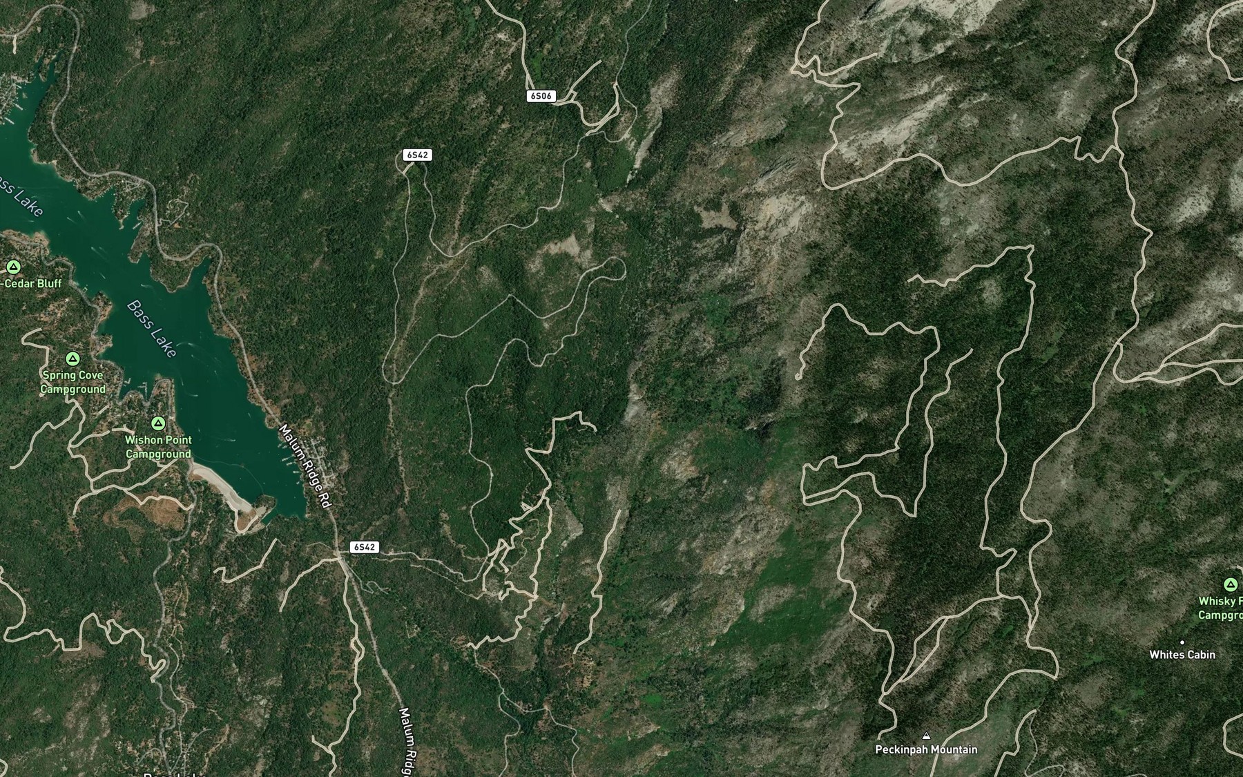 Satellite map of the Browns Creek