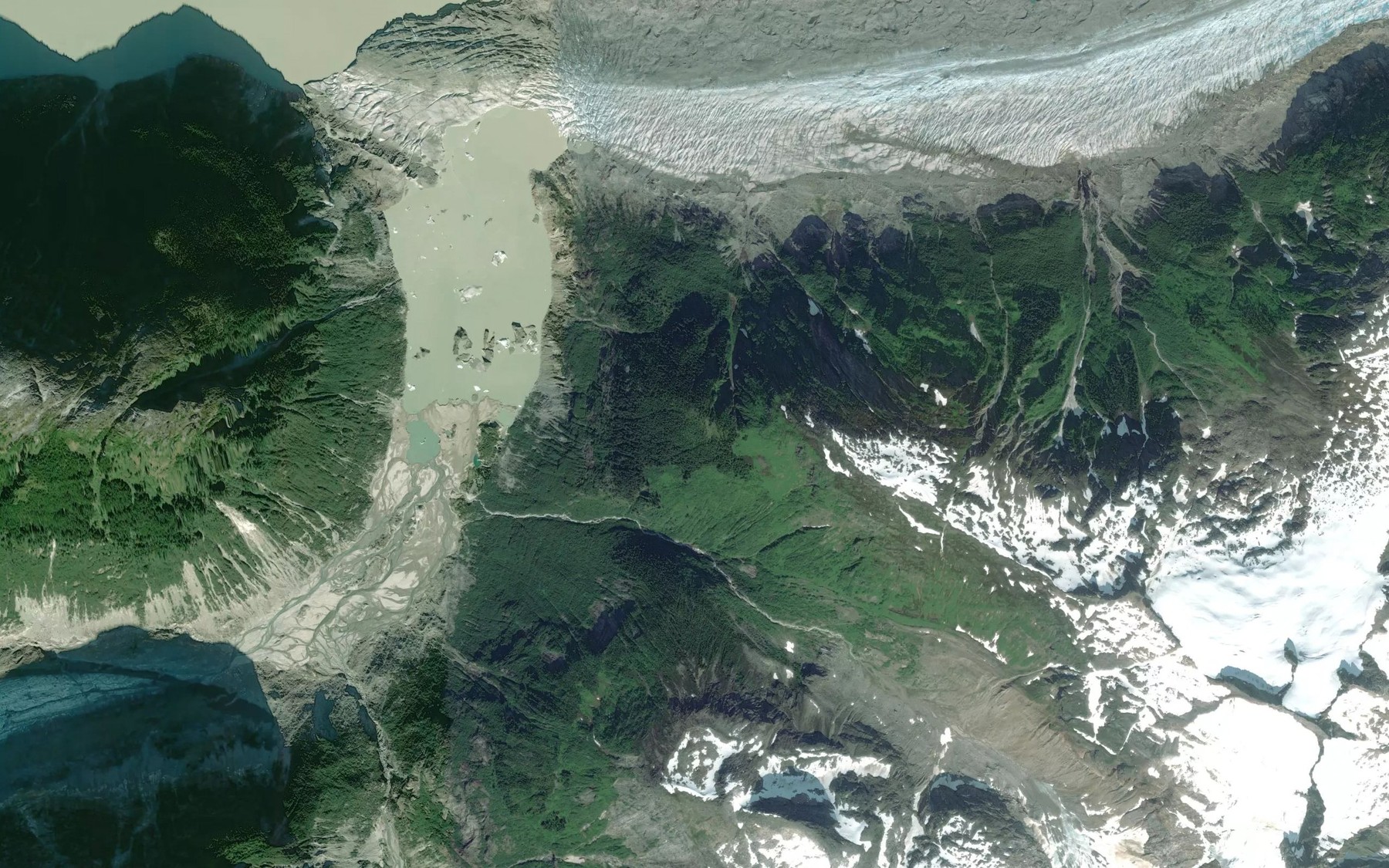 Satellite map of the Bacon Creek