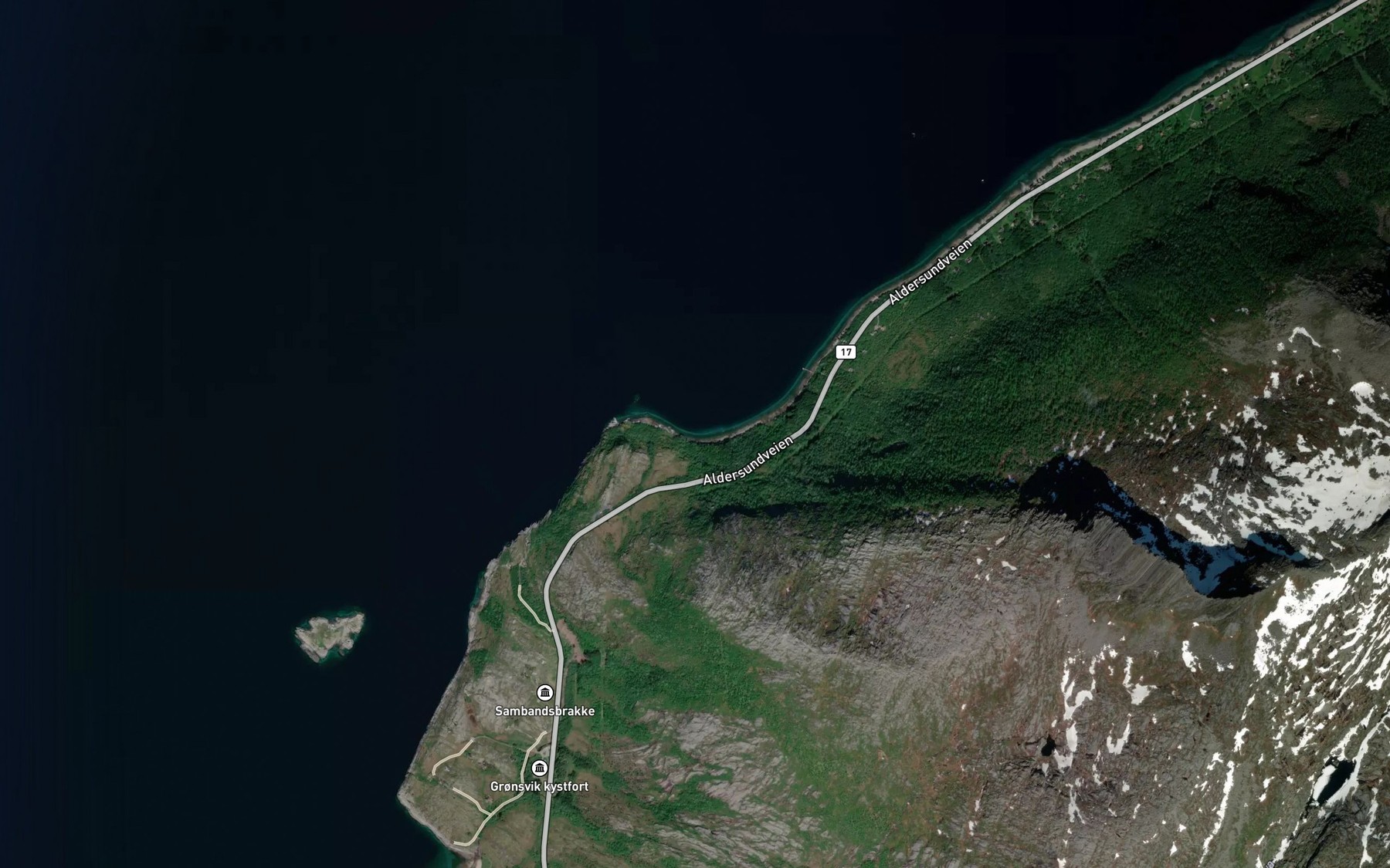 Satellite map of the Kleivvika