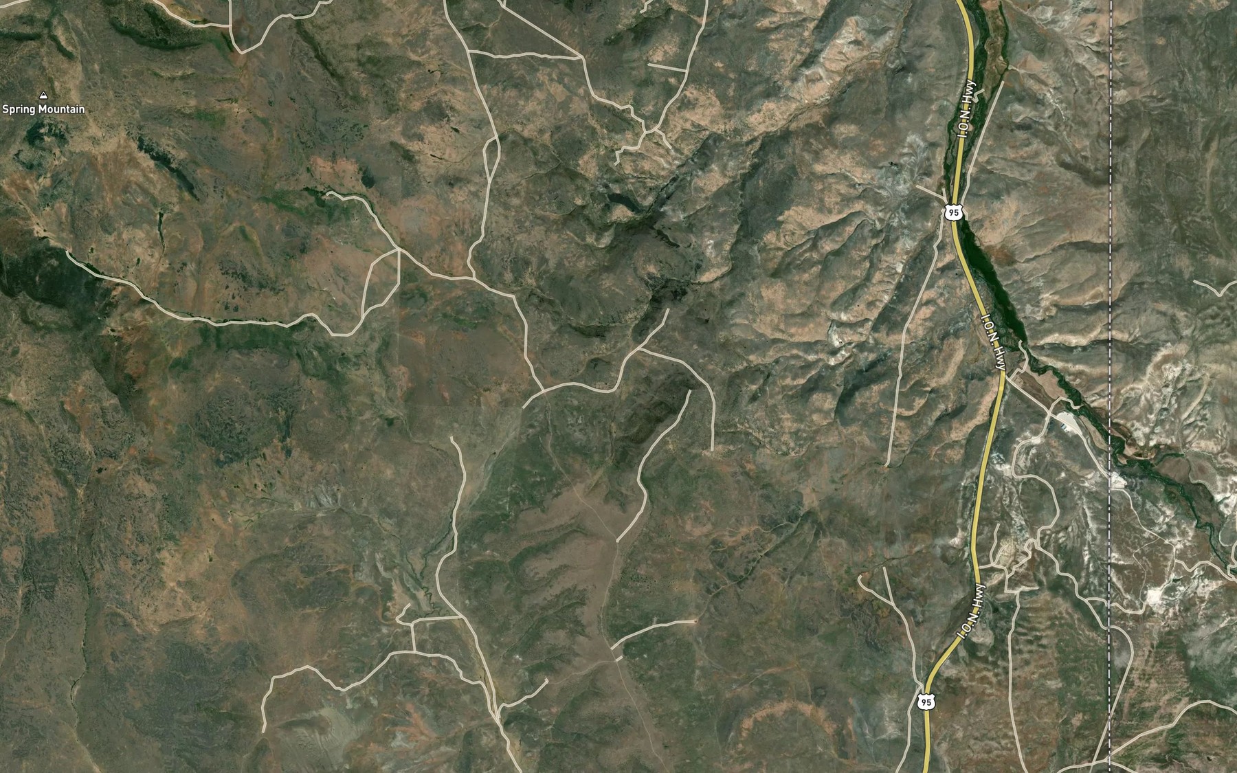 Satellite map of the Wilson Creek Spring