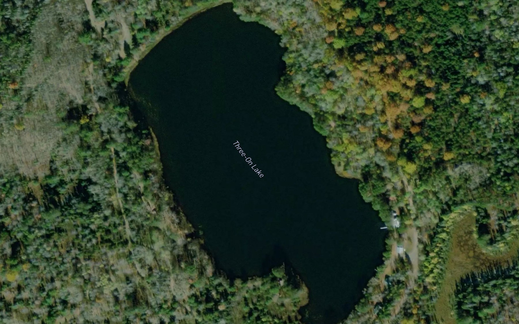 Satellite map of the Lake On-Three