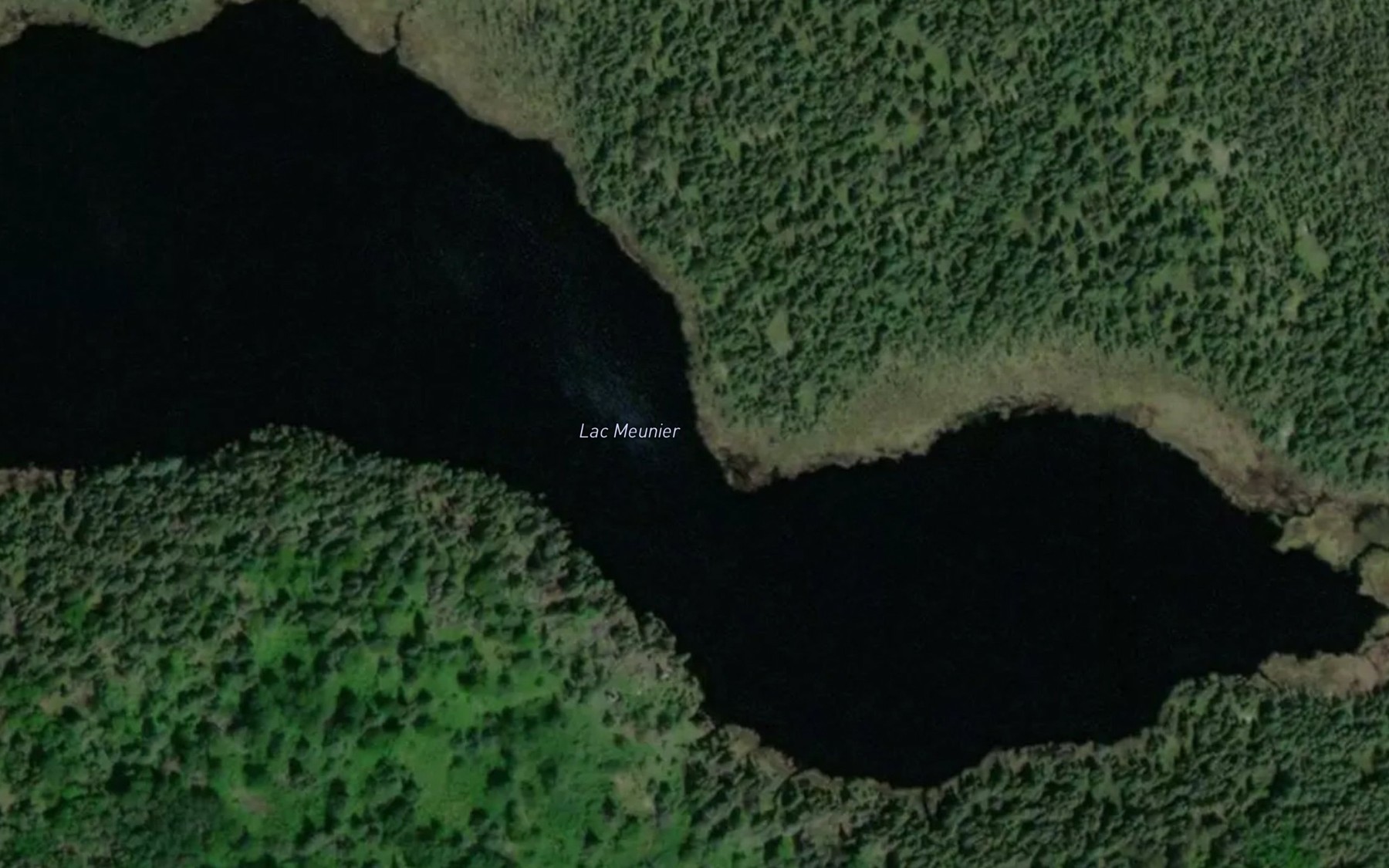 Satellite map of the Lac Meunier