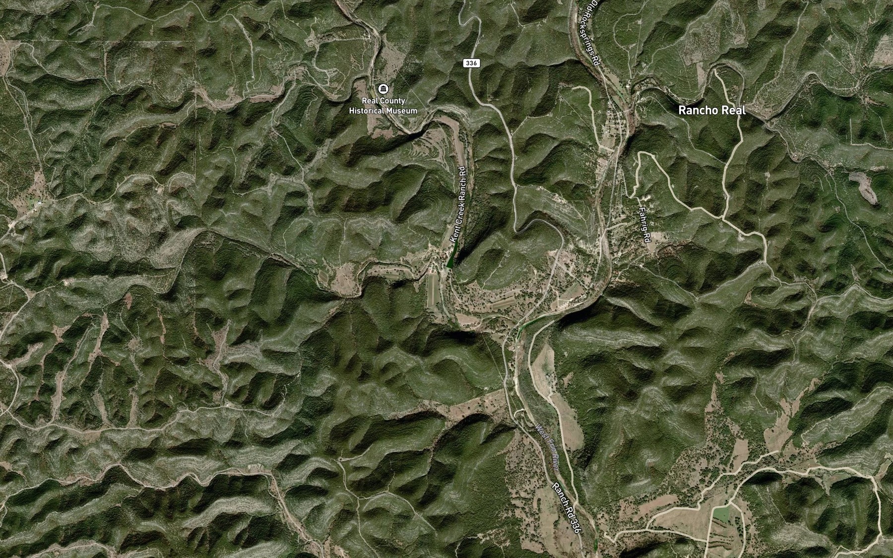 Satellite map of the Long Kent Creek