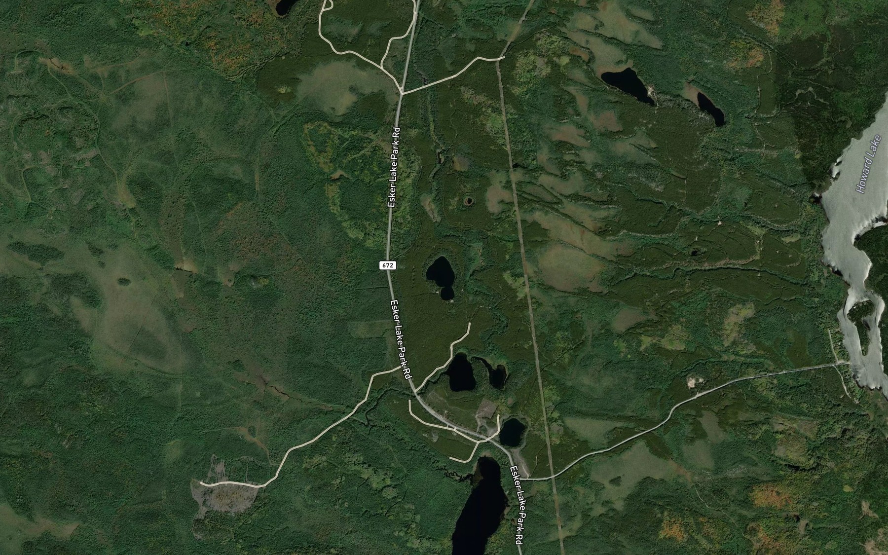 Satellite map of the Nelson Lake