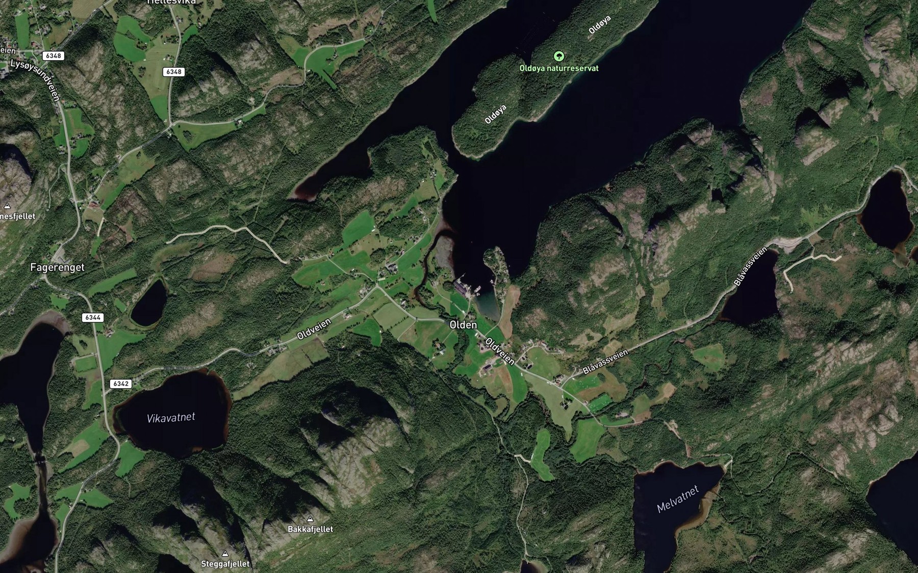 Satellite map of the Oldbukta