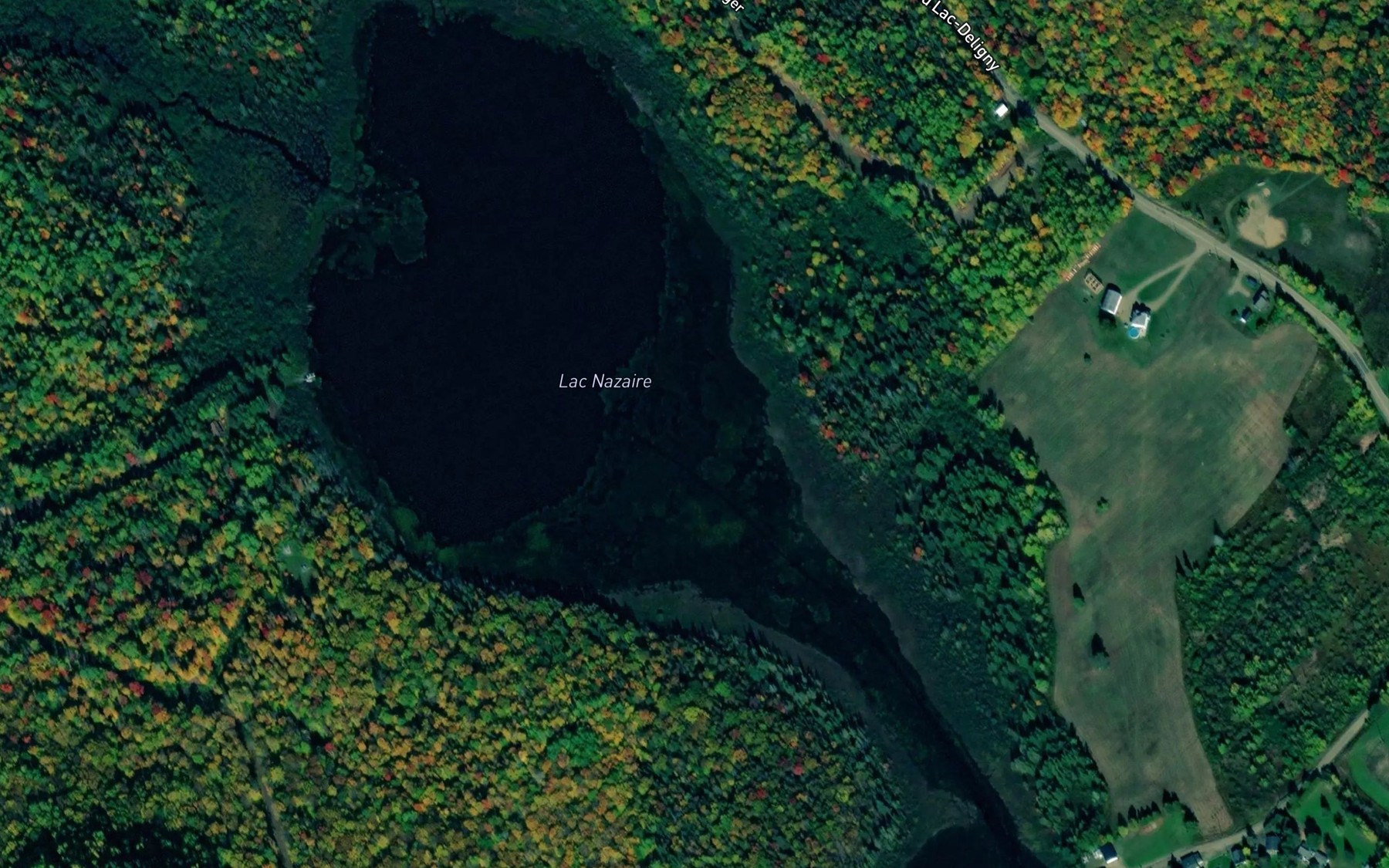 Satellite map of the Lac Nazaire