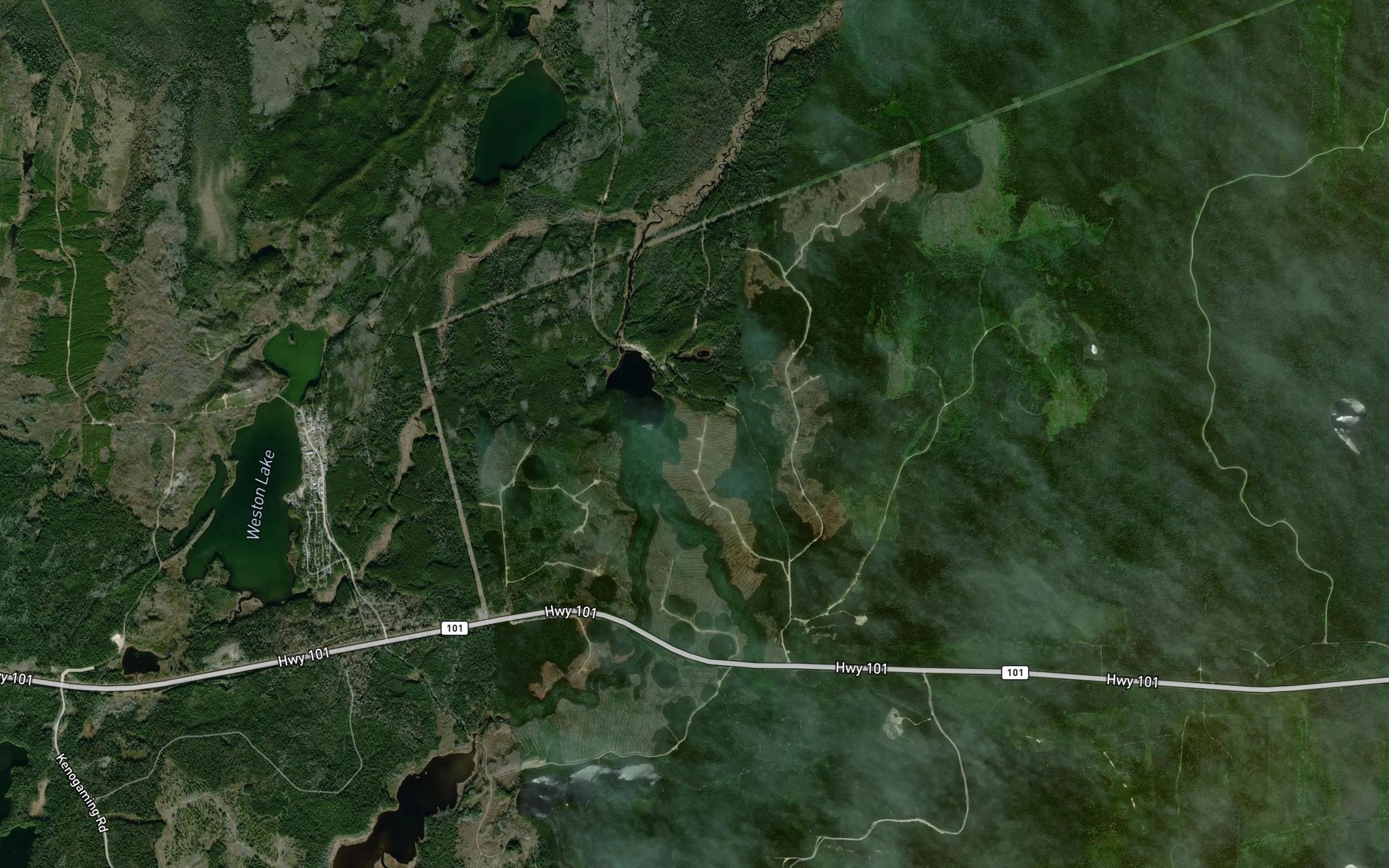 Satellite map of the Deerfoot Creek