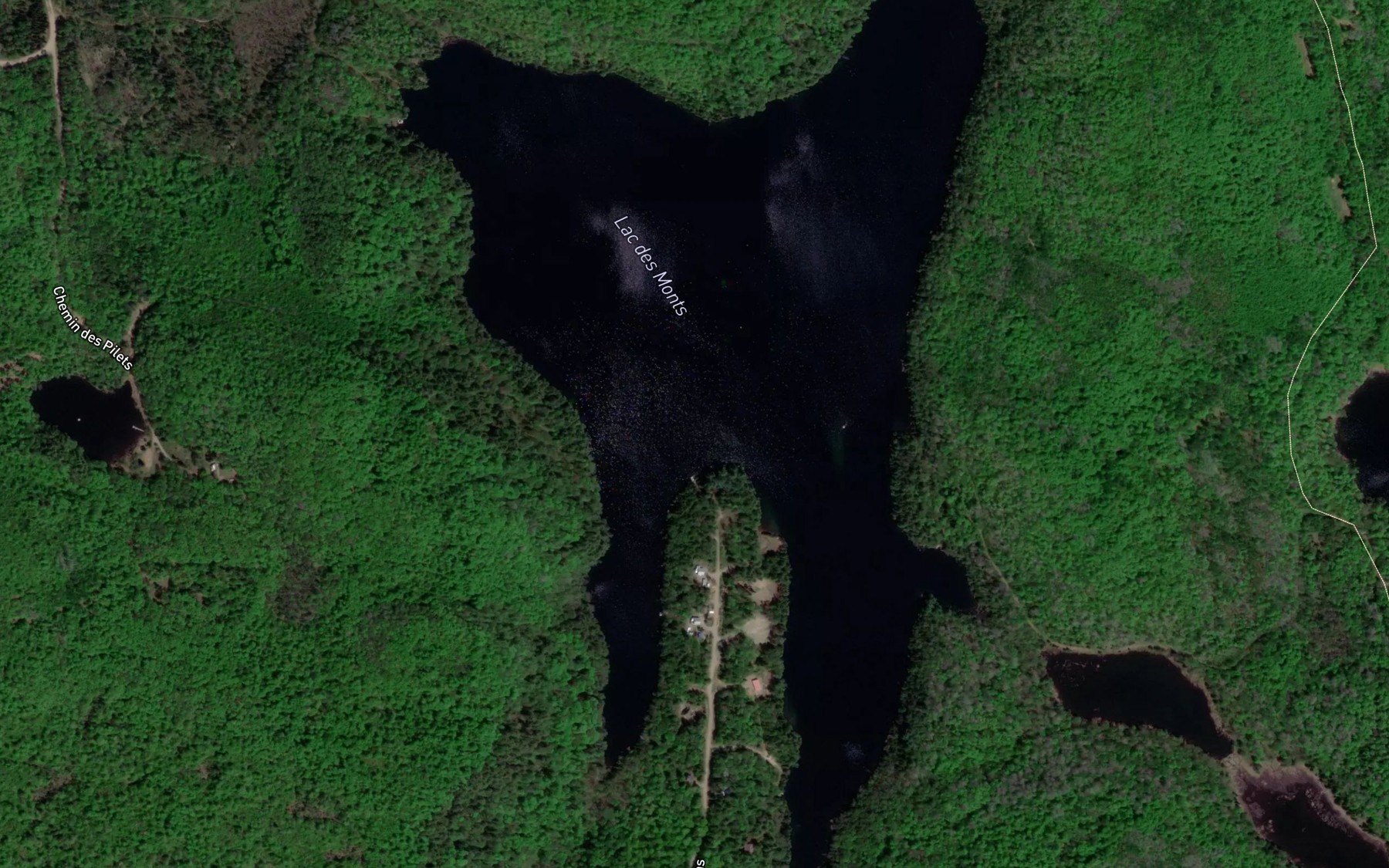 Satellite map of the Lac des Monts
