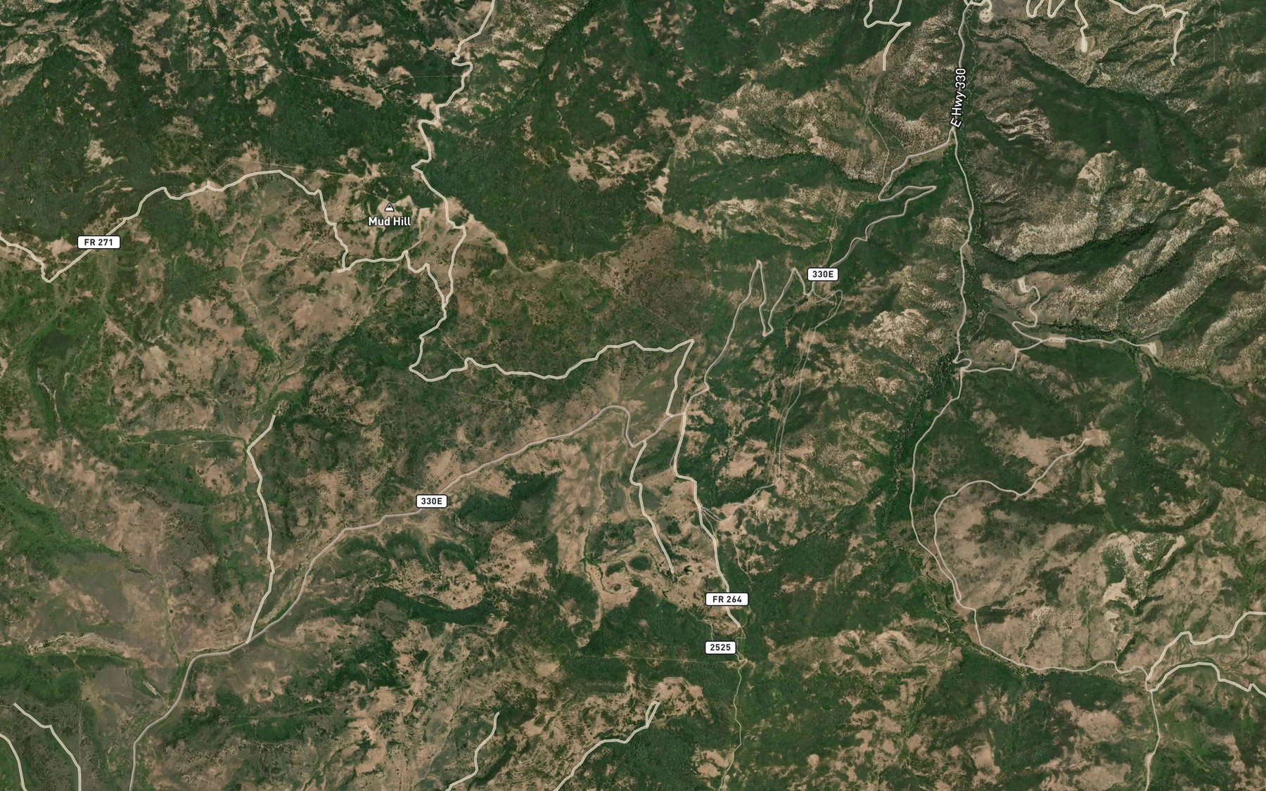 Satellite map of the Mud Spring