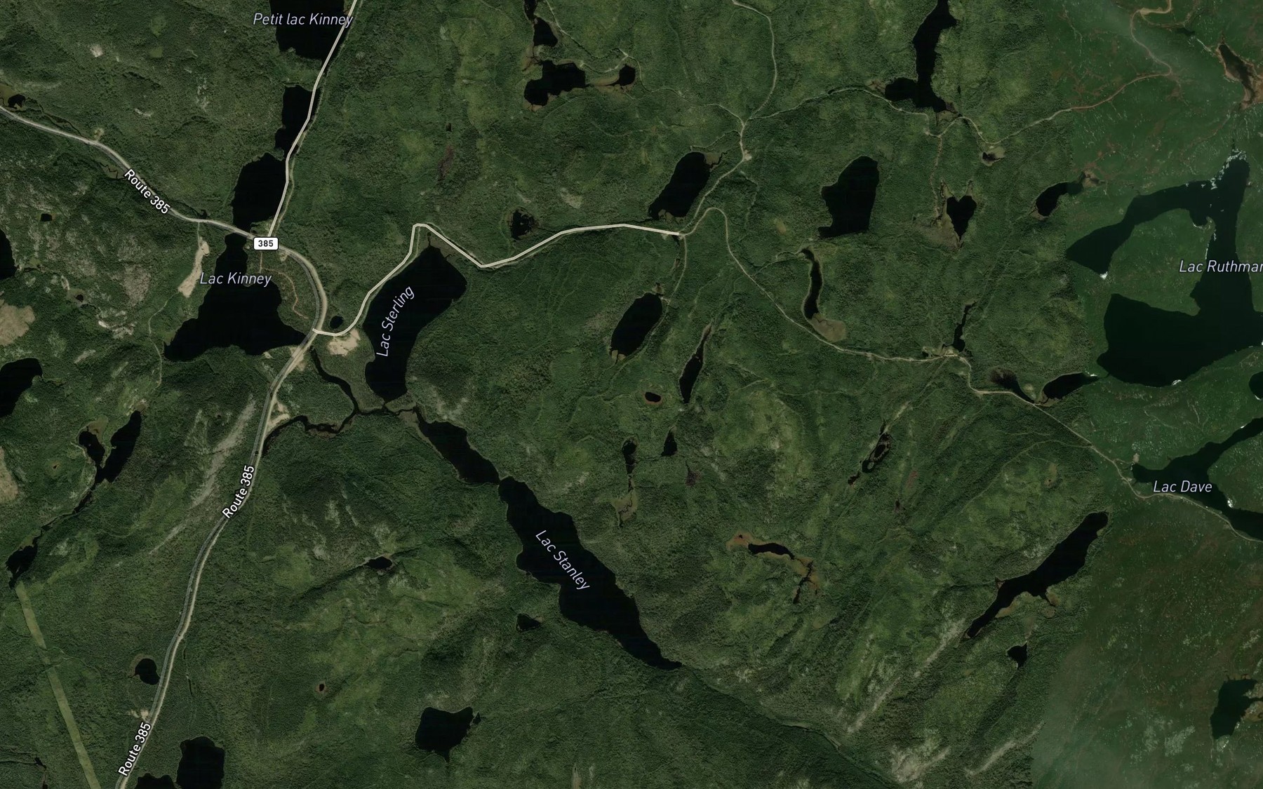 Satellite map of the Lac Belval
