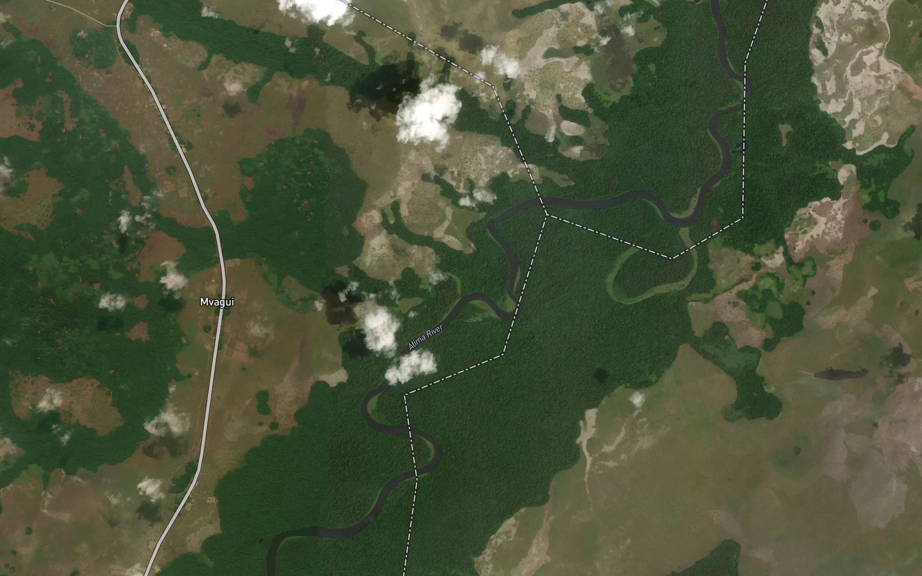 Satellite map of the Leba