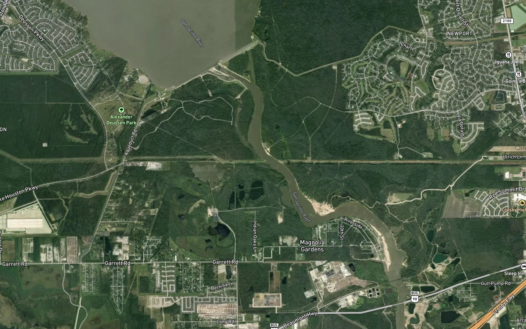 Satellite map of the Little Eddy