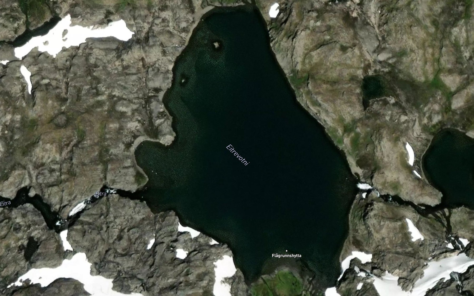 Satellite map of the Spelefjellvatni