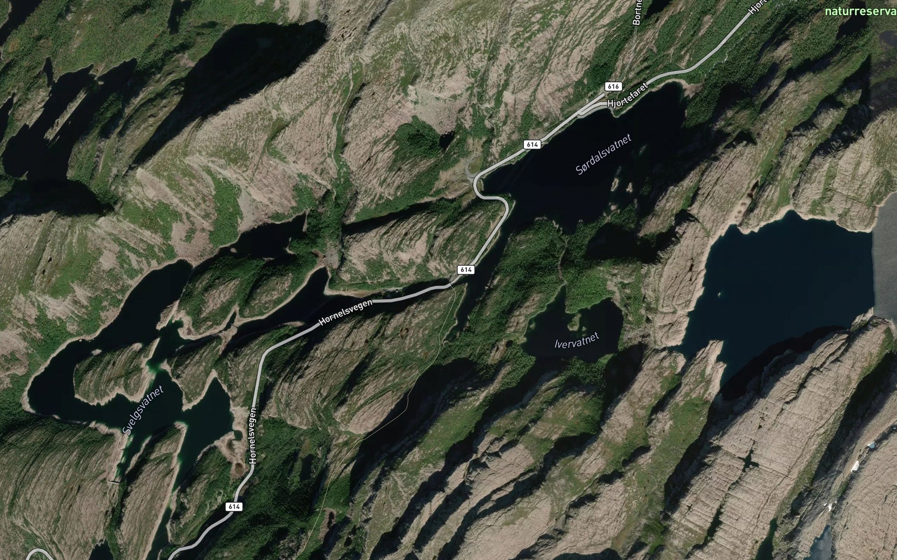 Satellite map of the Sordalsfossen