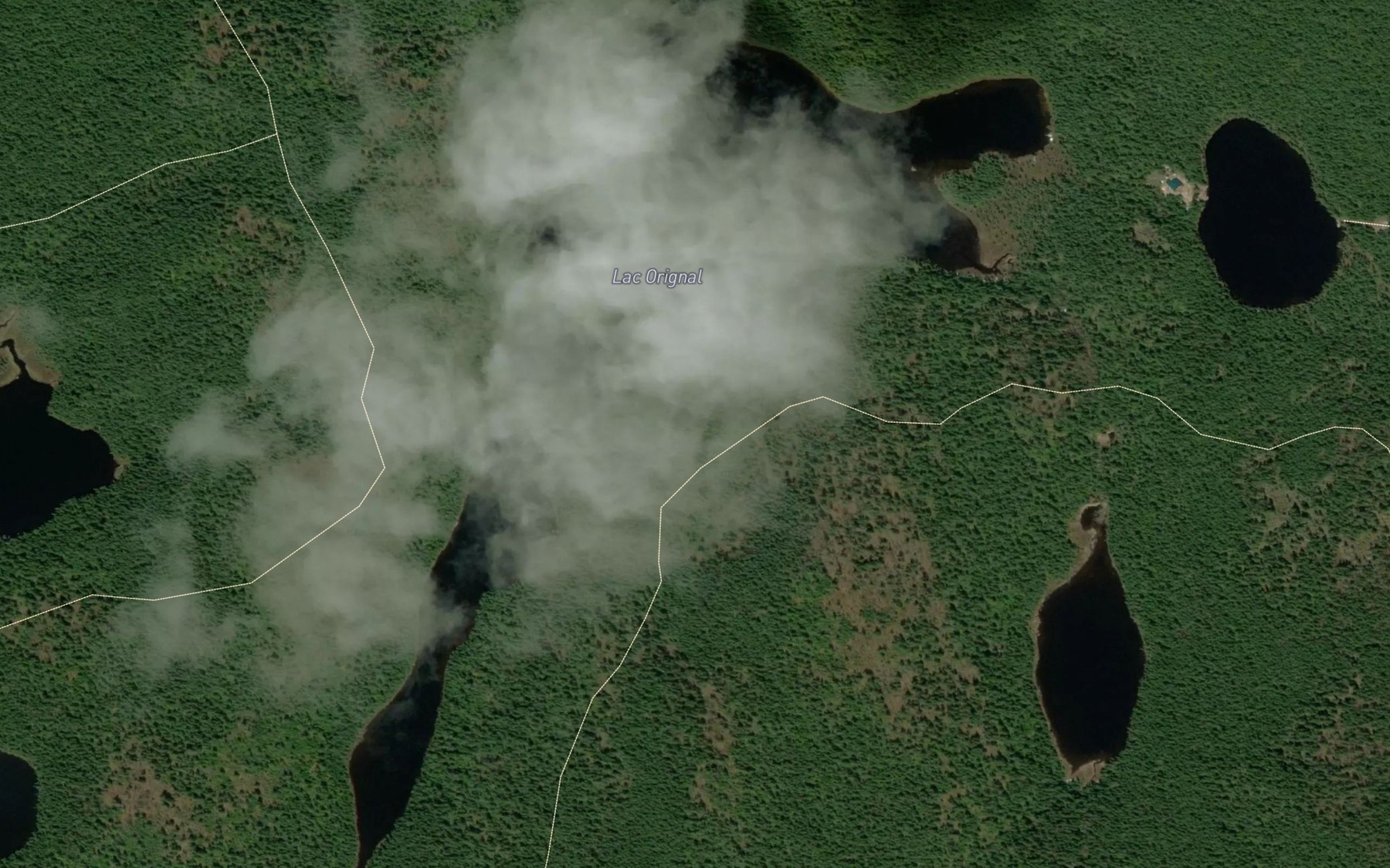 Satellite map of the Lac Orignal