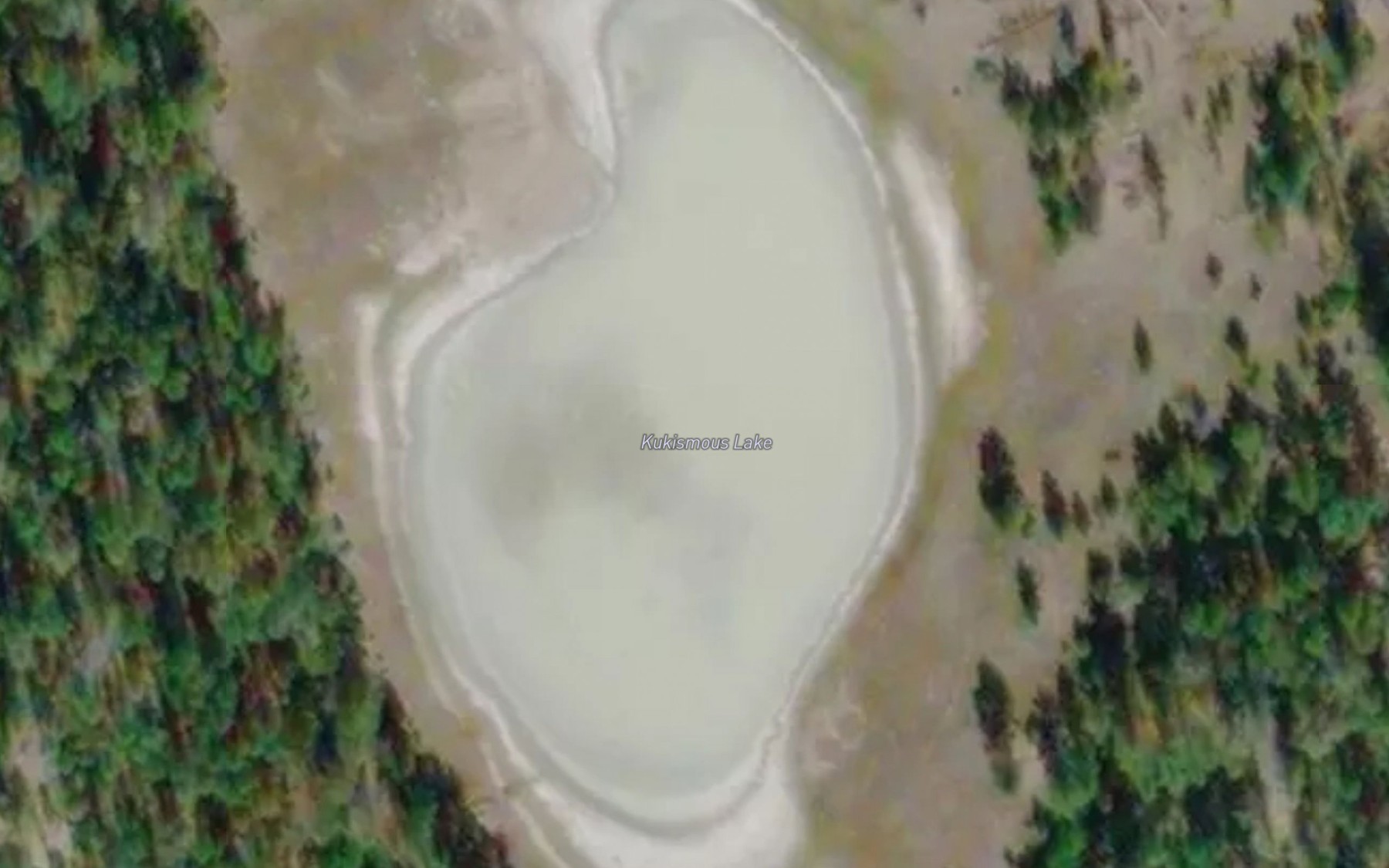 Satellite map of the Kukismous Lake