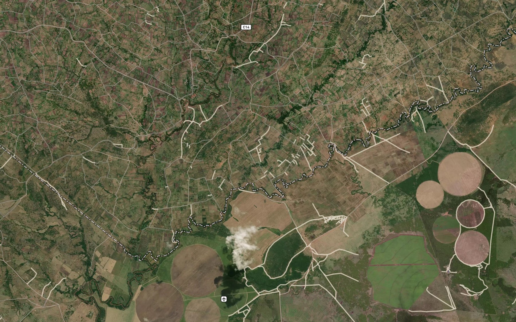 Satellite map of the Kaboson