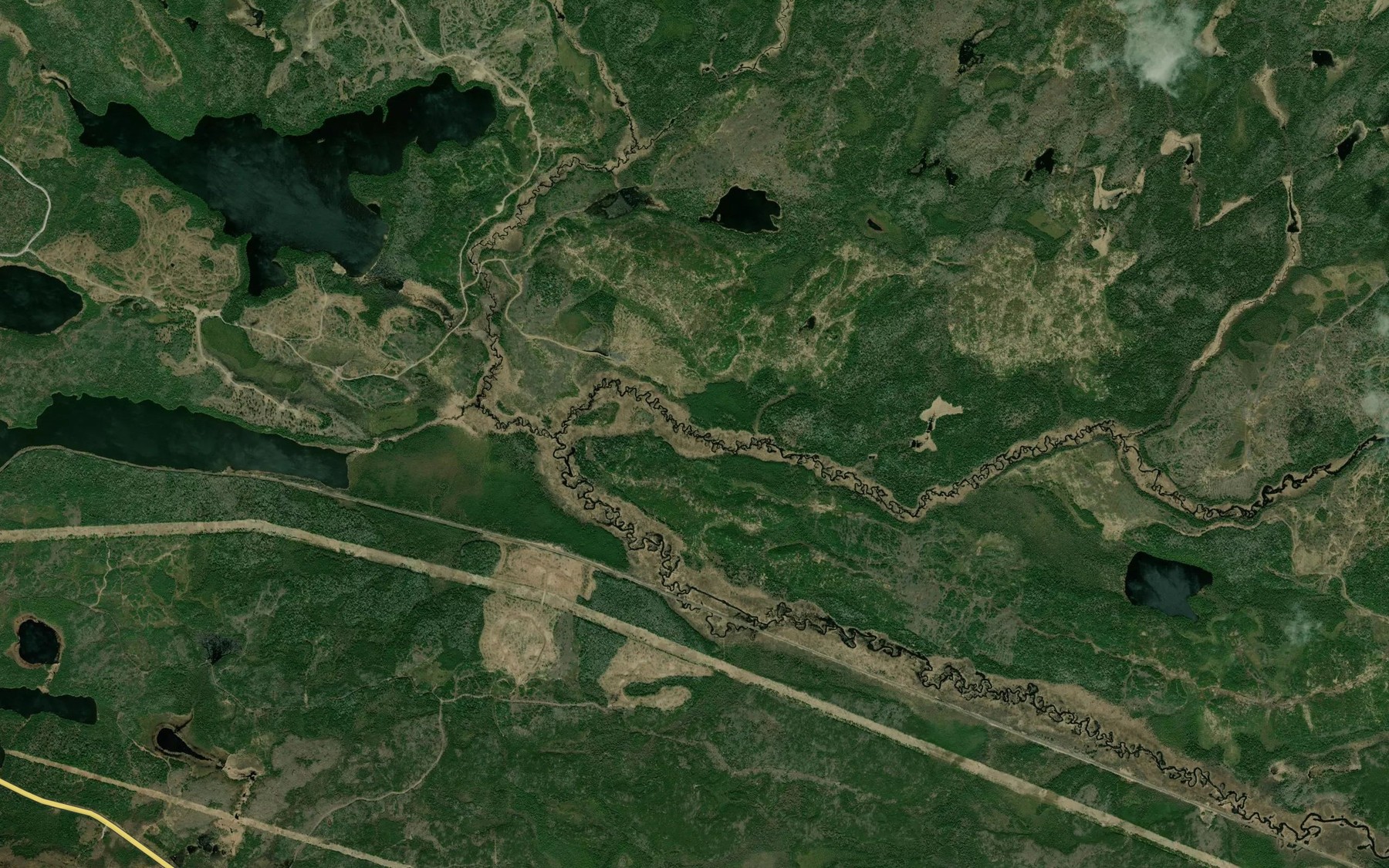 Satellite map of the Drift Creek