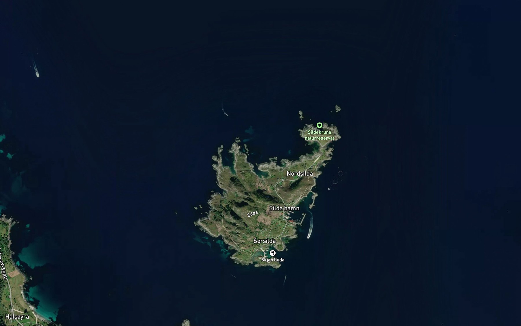 Satellite map of the Gardsendevagen