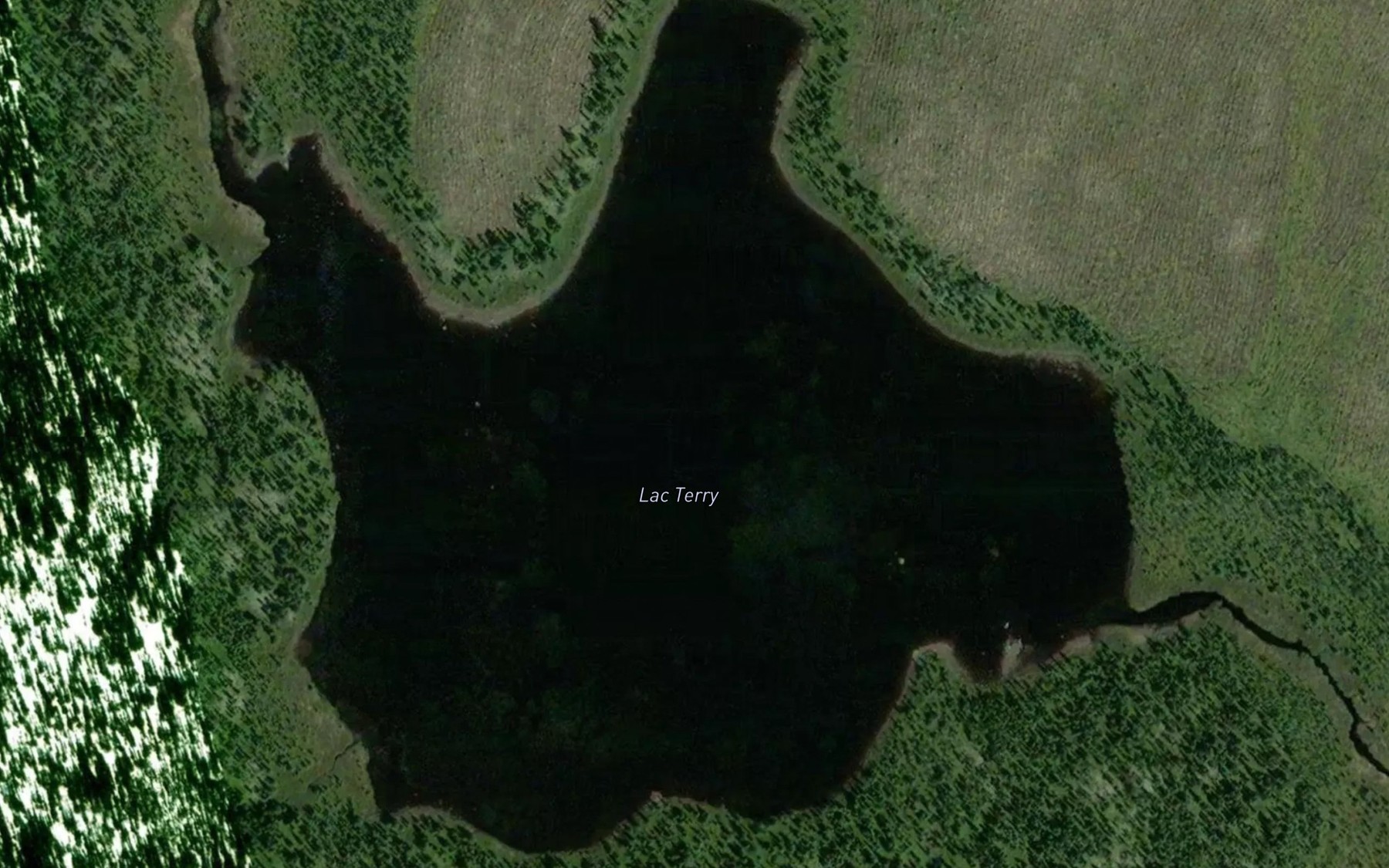 Satellite map of the Lac Terry