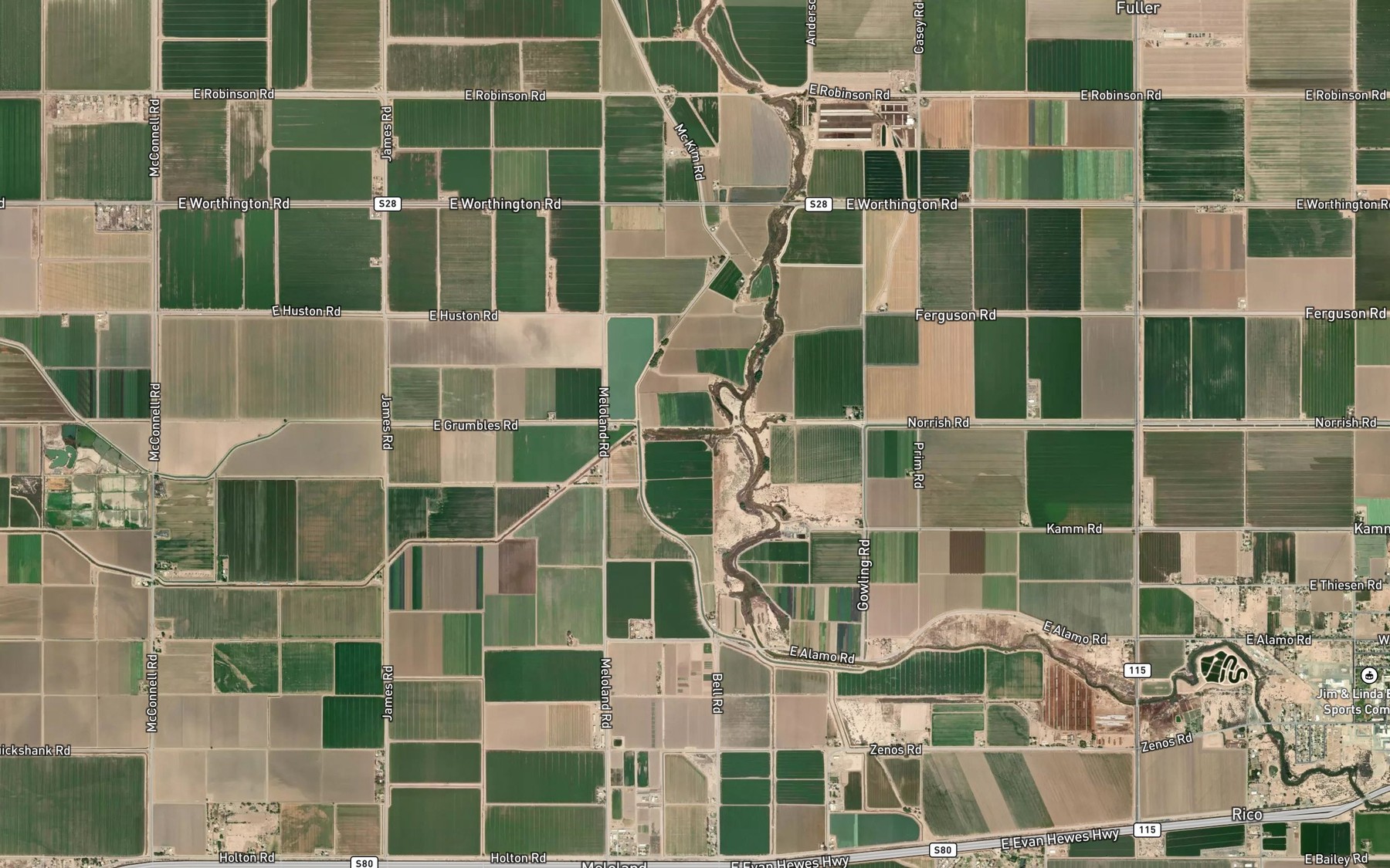 Satellite map of the Rositas Waste