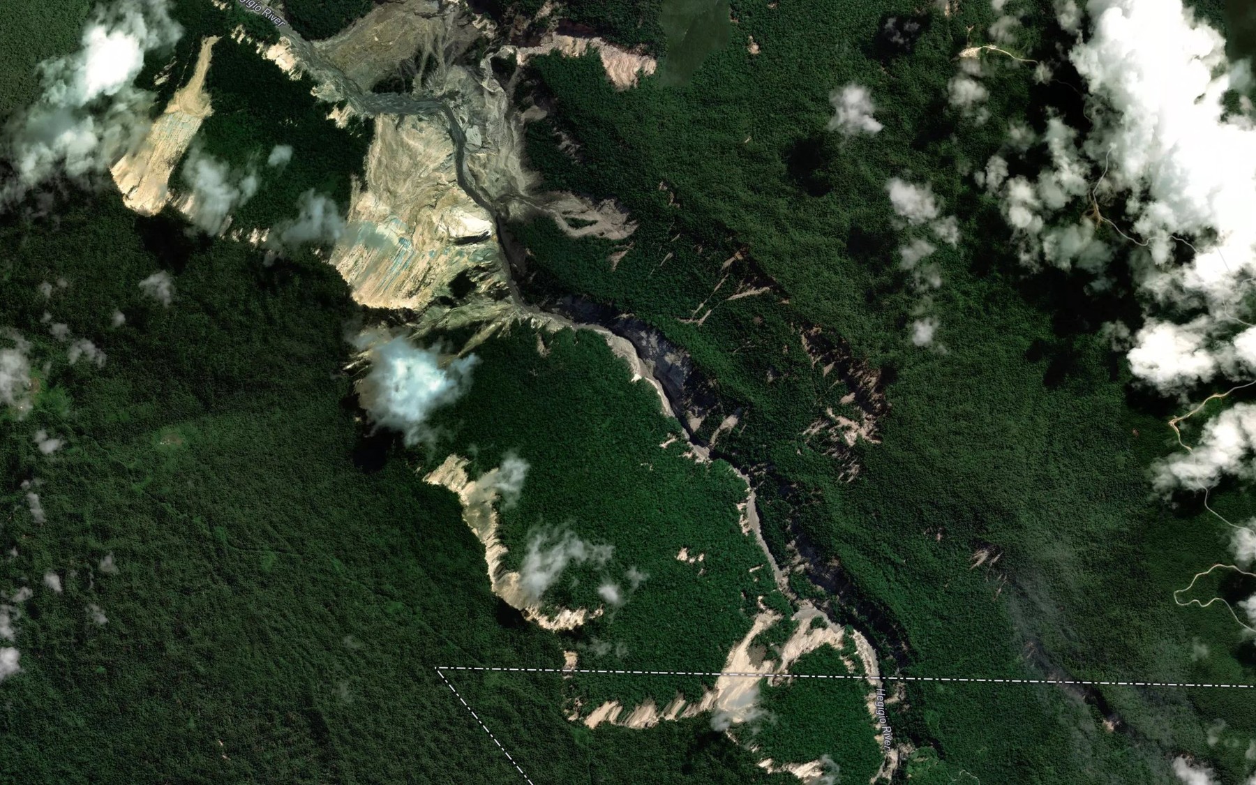 Satellite map of the Uramu Creek
