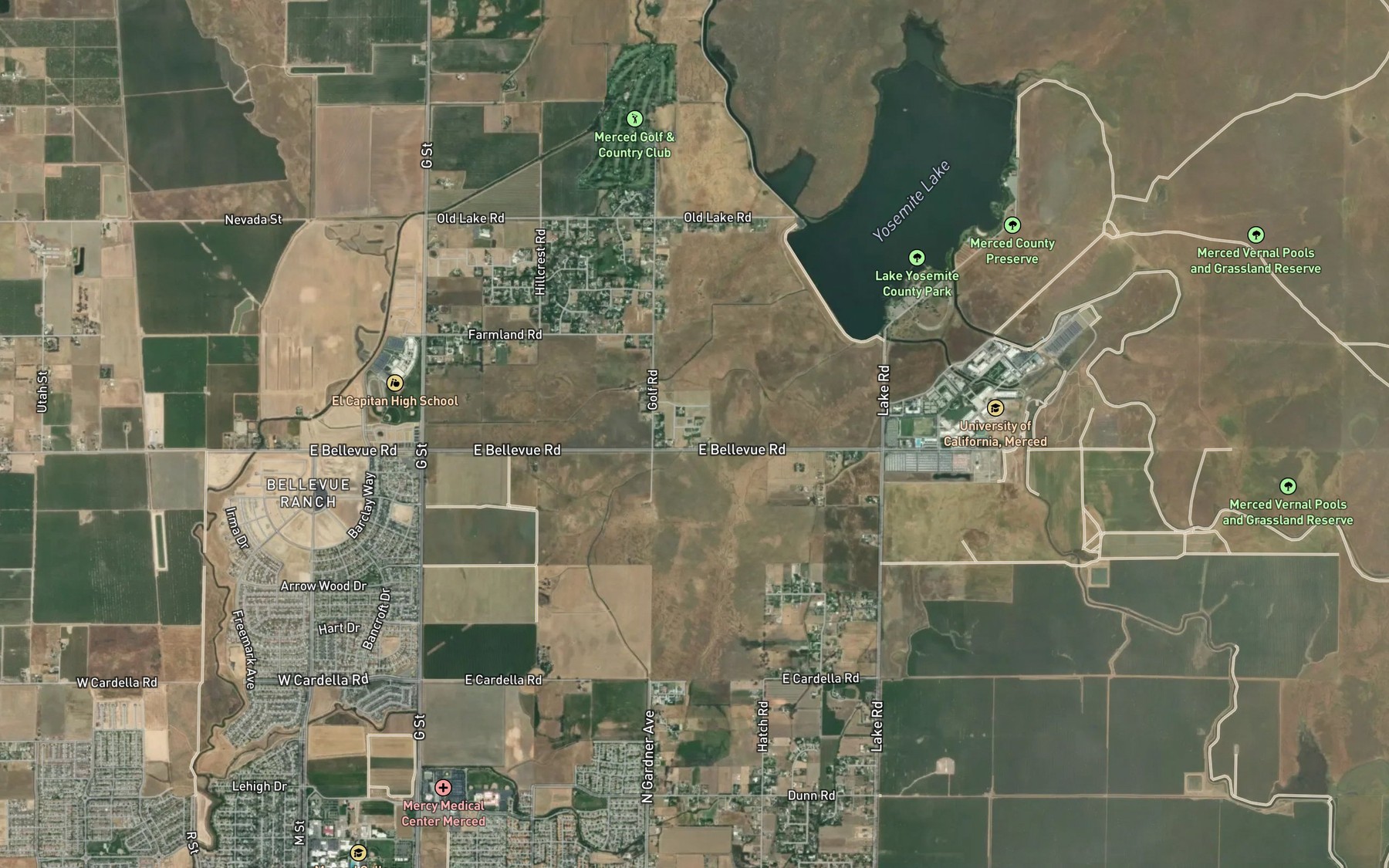 Satellite map of the Sells Lateral