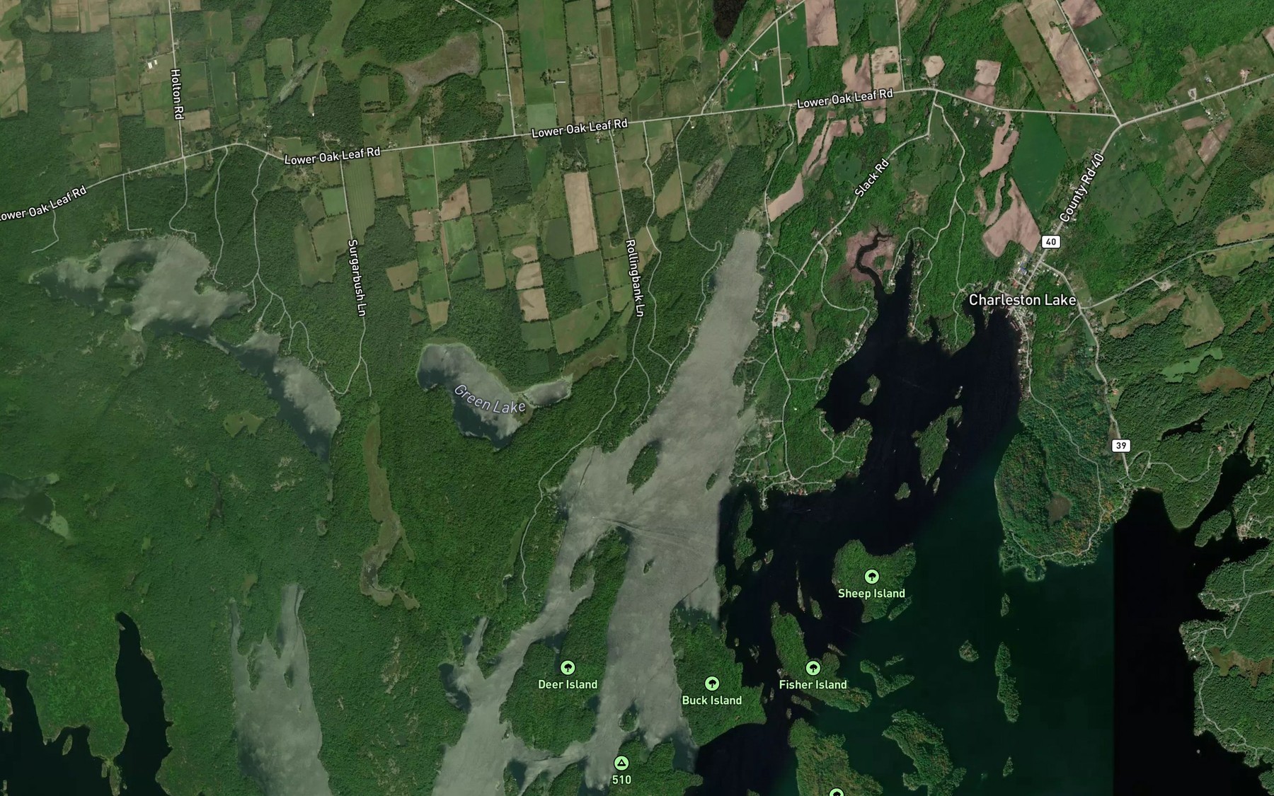 Satellite map of the Webster Bay