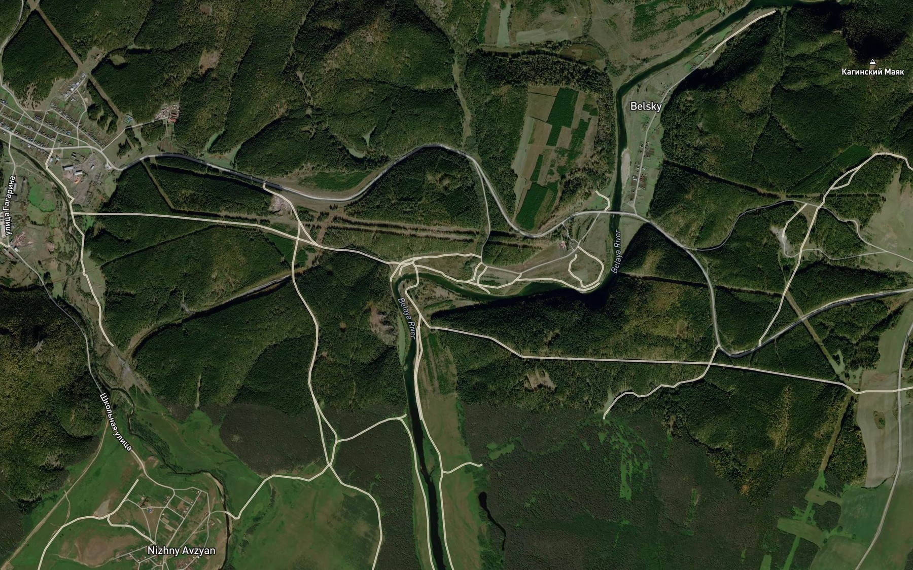 Satellite map of the Ashkarka