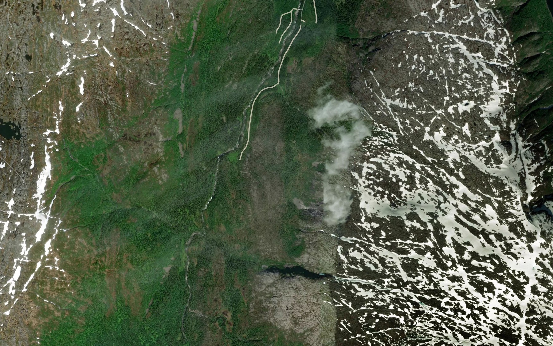 Satellite map of the Ner-Kleivbekken