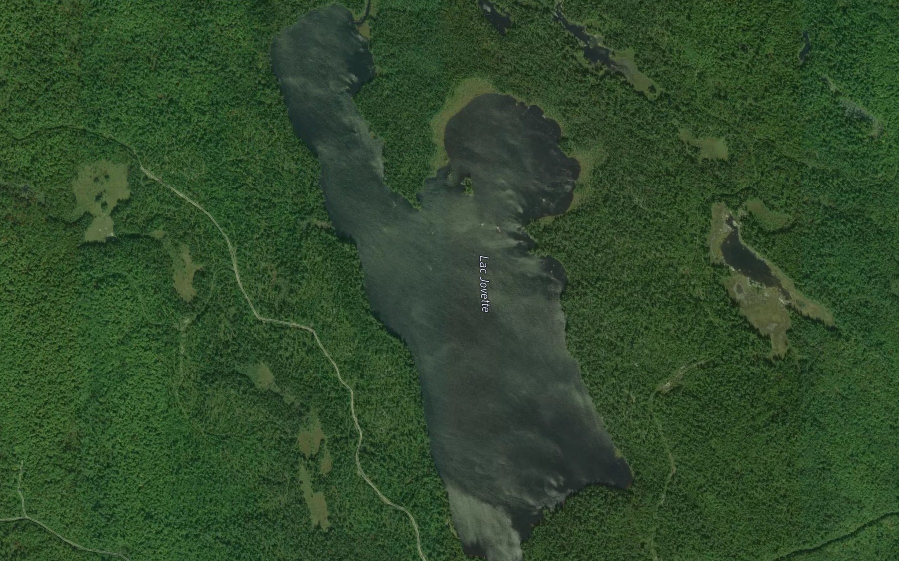 Satellite map of the Lac Jovette