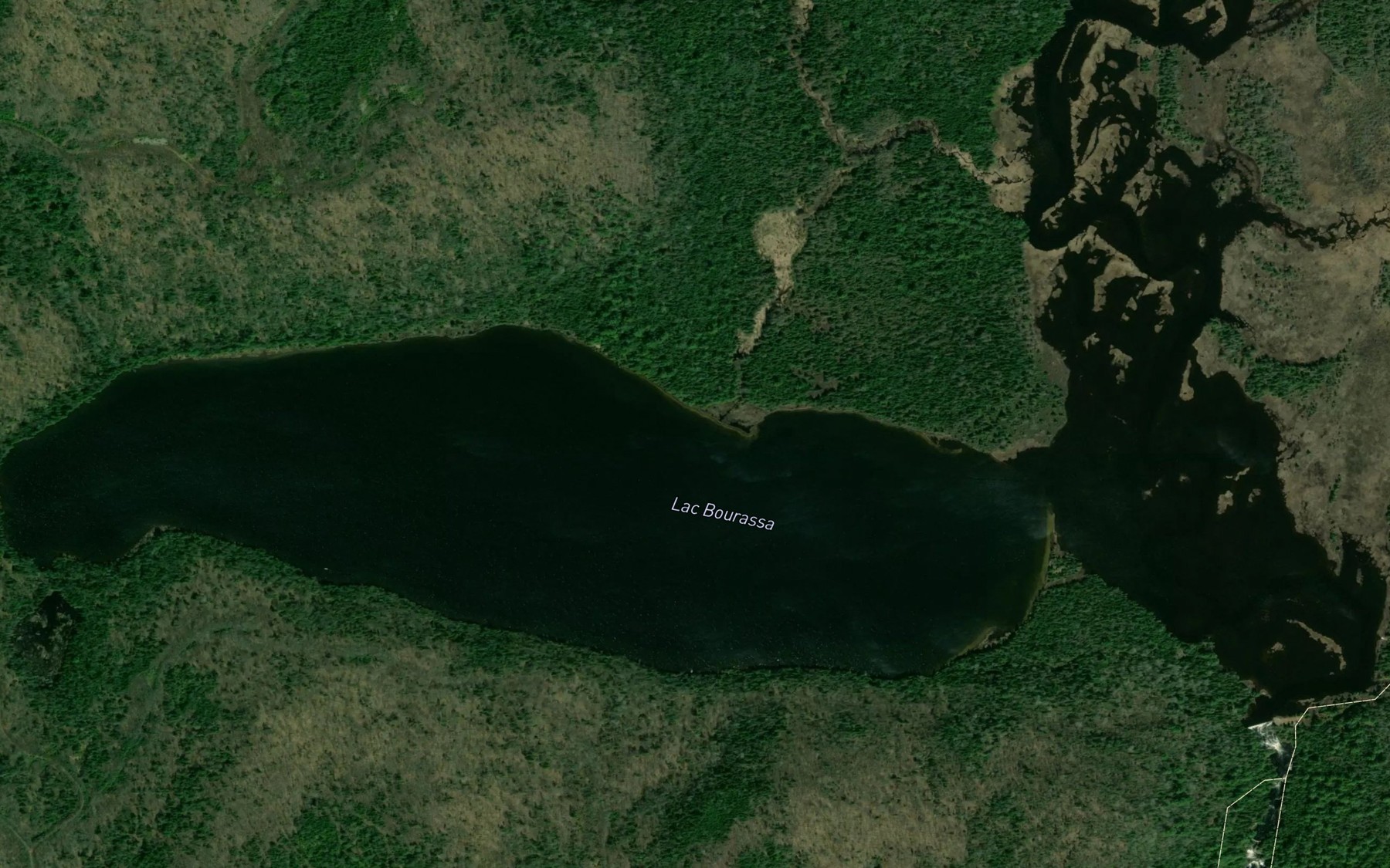 Satellite map of the Lac Bourassa