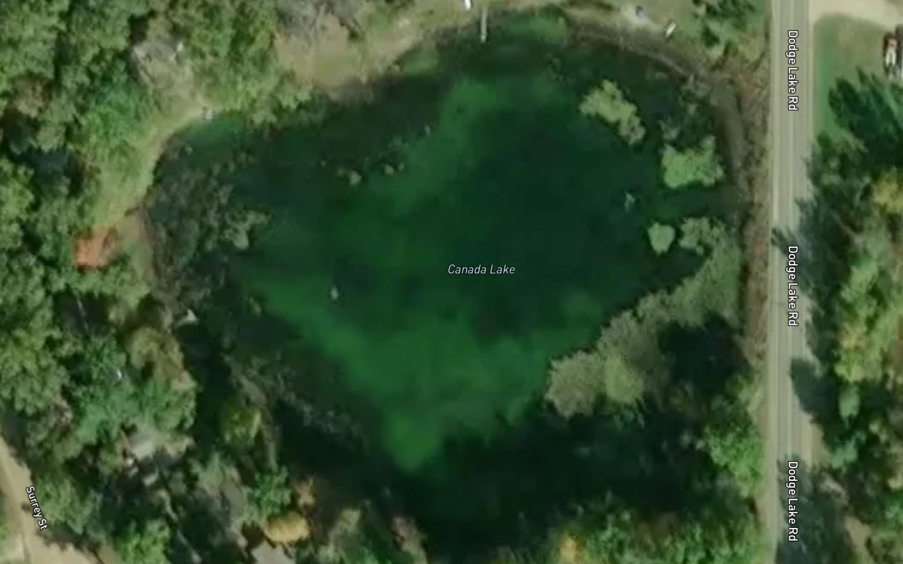 Satellite map of the Canada Lake