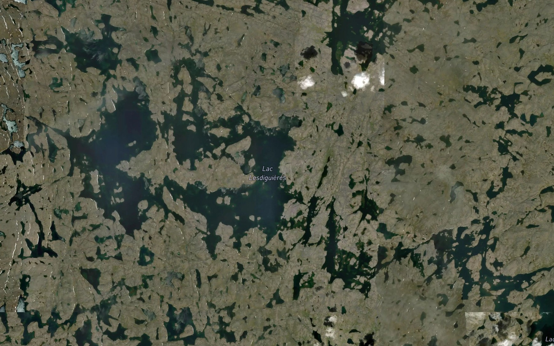 Satellite map of the Lac Lesdiguieres