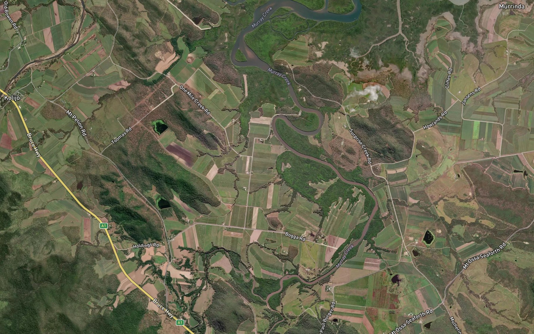 Satellite map of the Horseshoe Bend