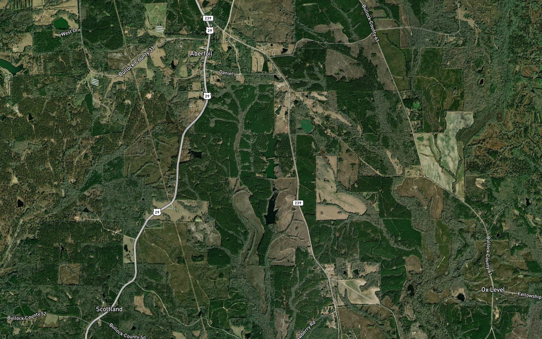Satellite map of the White Oak Lake Number One