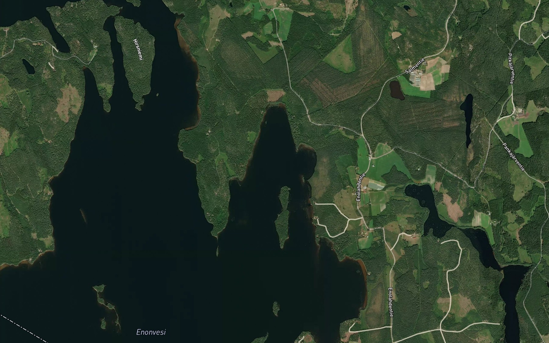 Satellite map of the Hansikkaanlahti