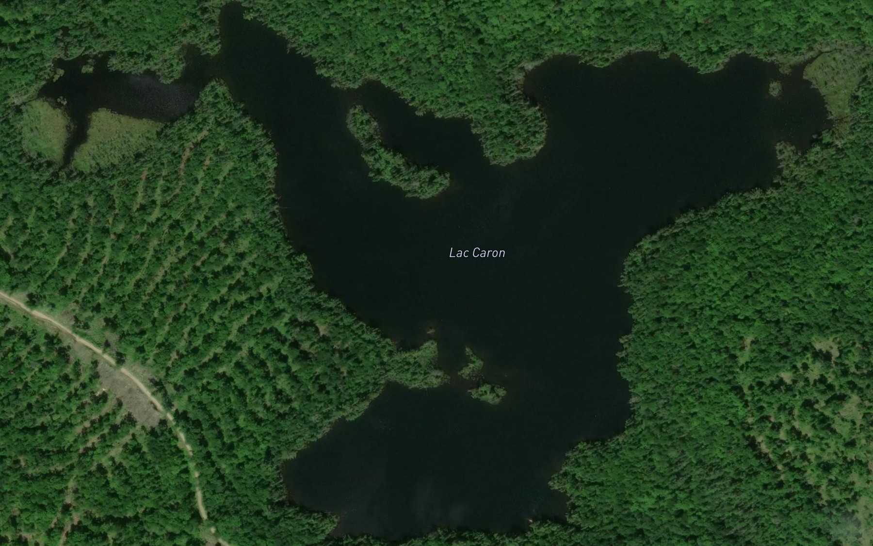 Satellite map of the Lac Caron
