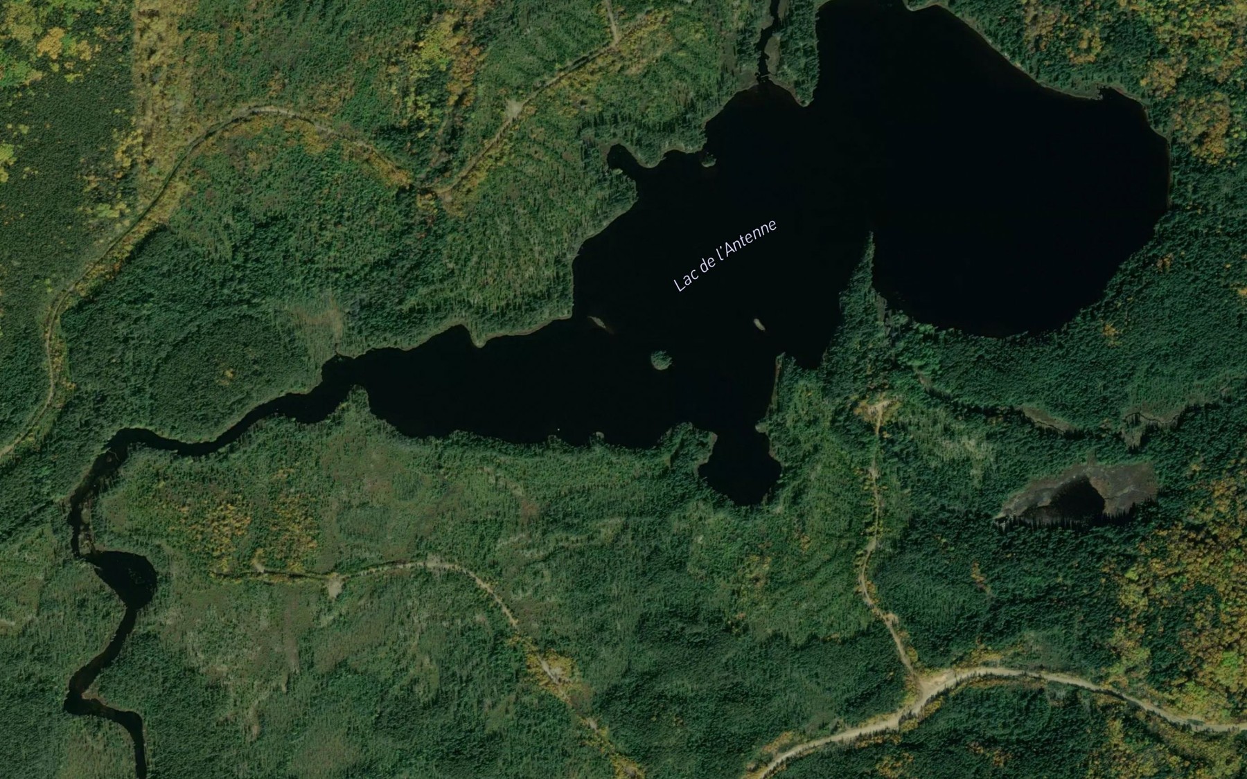 Satellite map of the Lac de l'Antenne