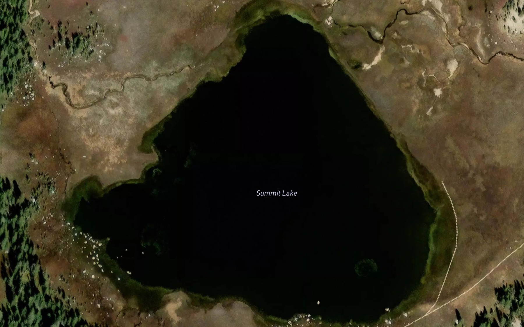 Satellite map of the Summit Lake