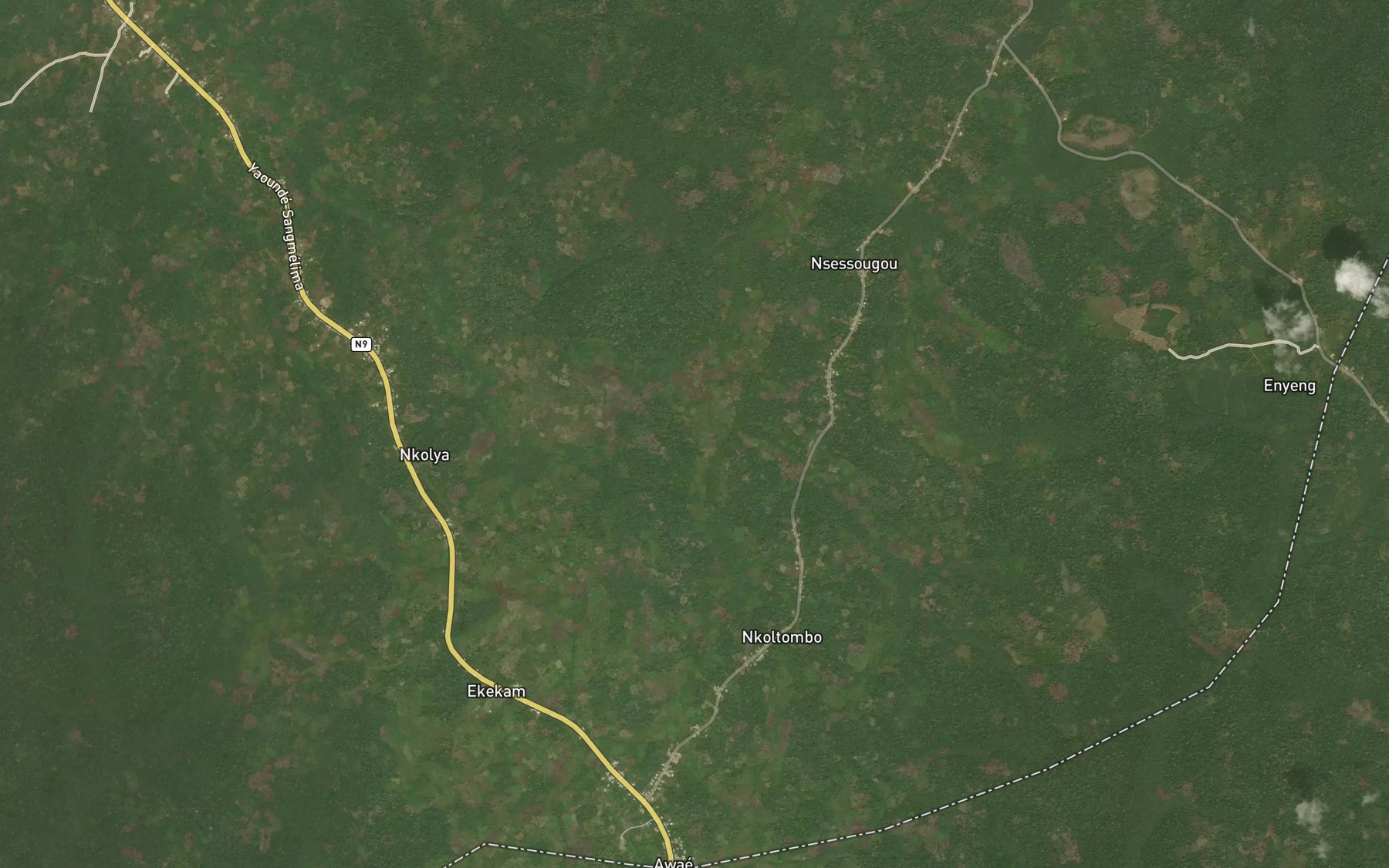 Satellite map of the Ondondoa