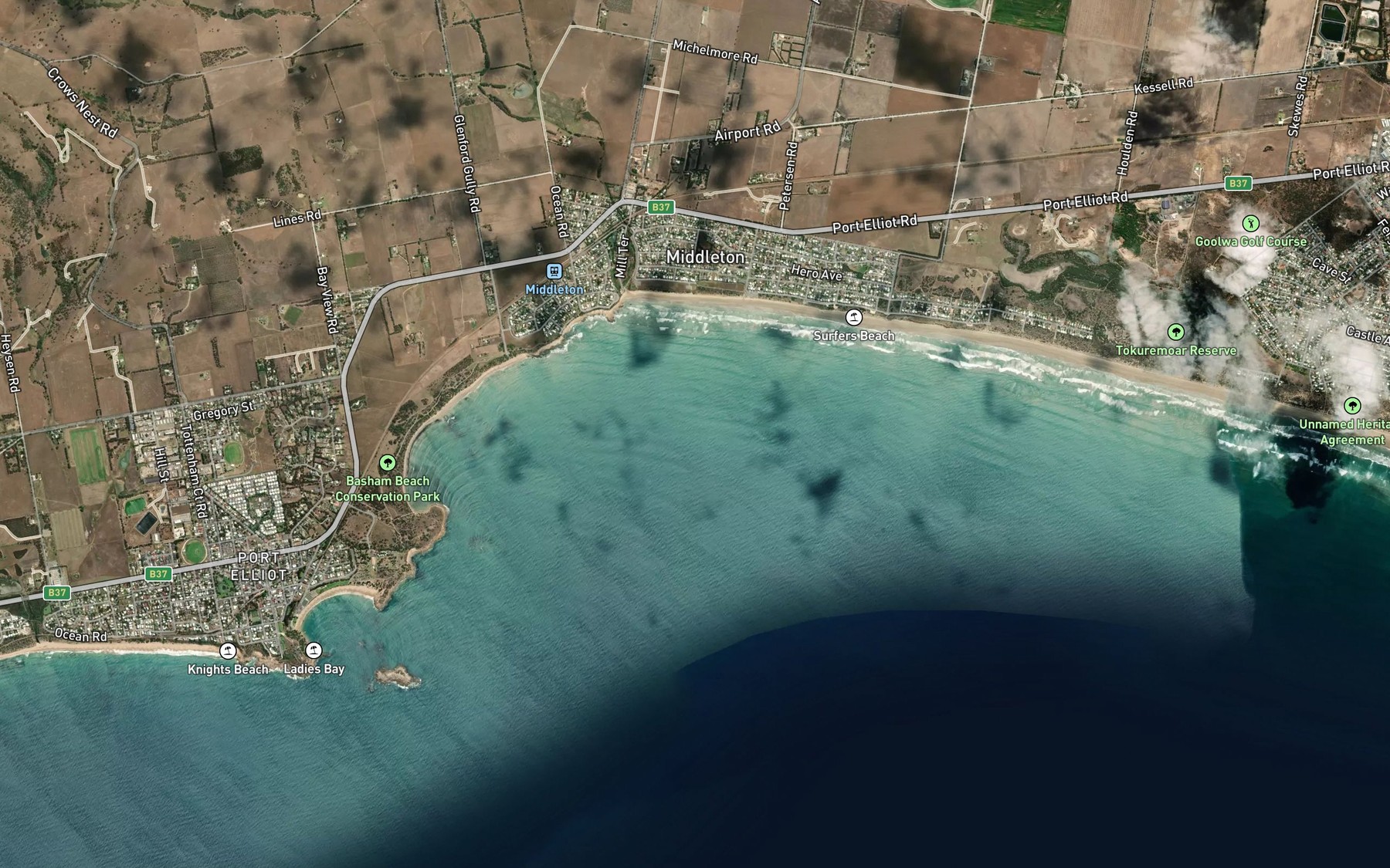 Satellite map of the Baie Cretet