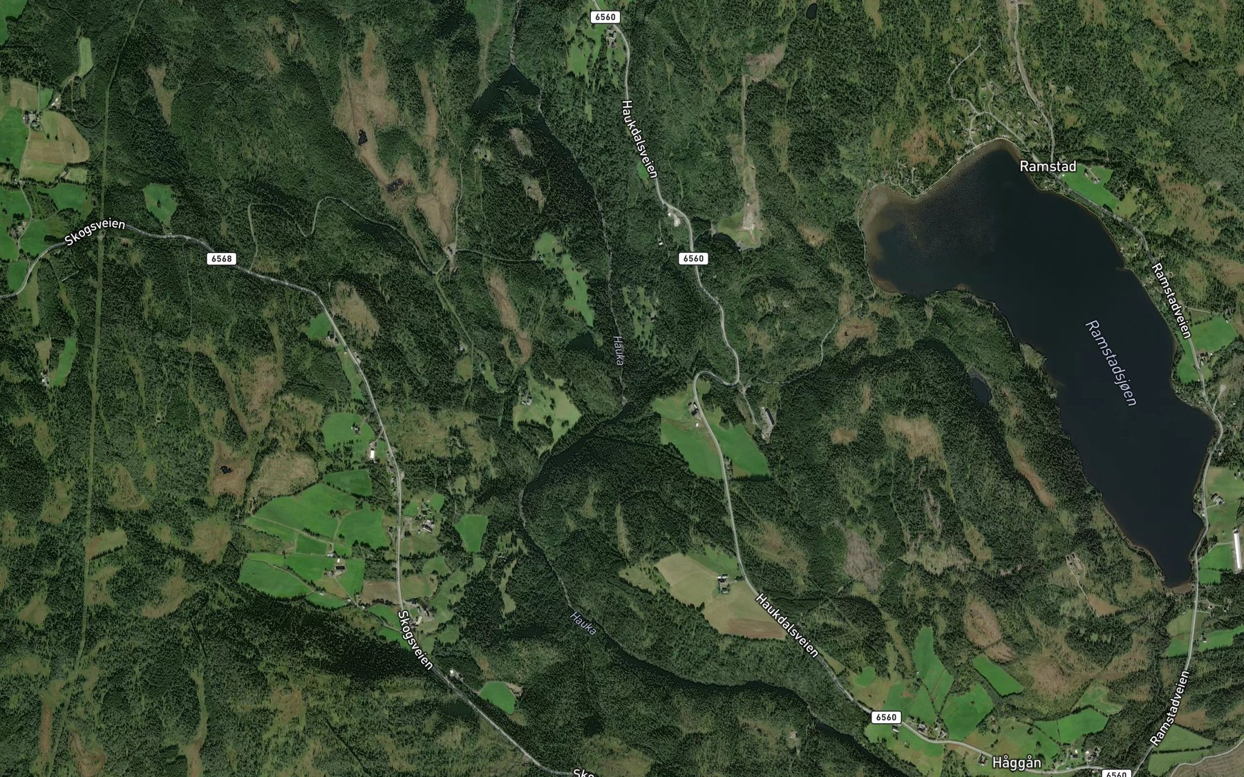 Satellite map of the Kurafossen